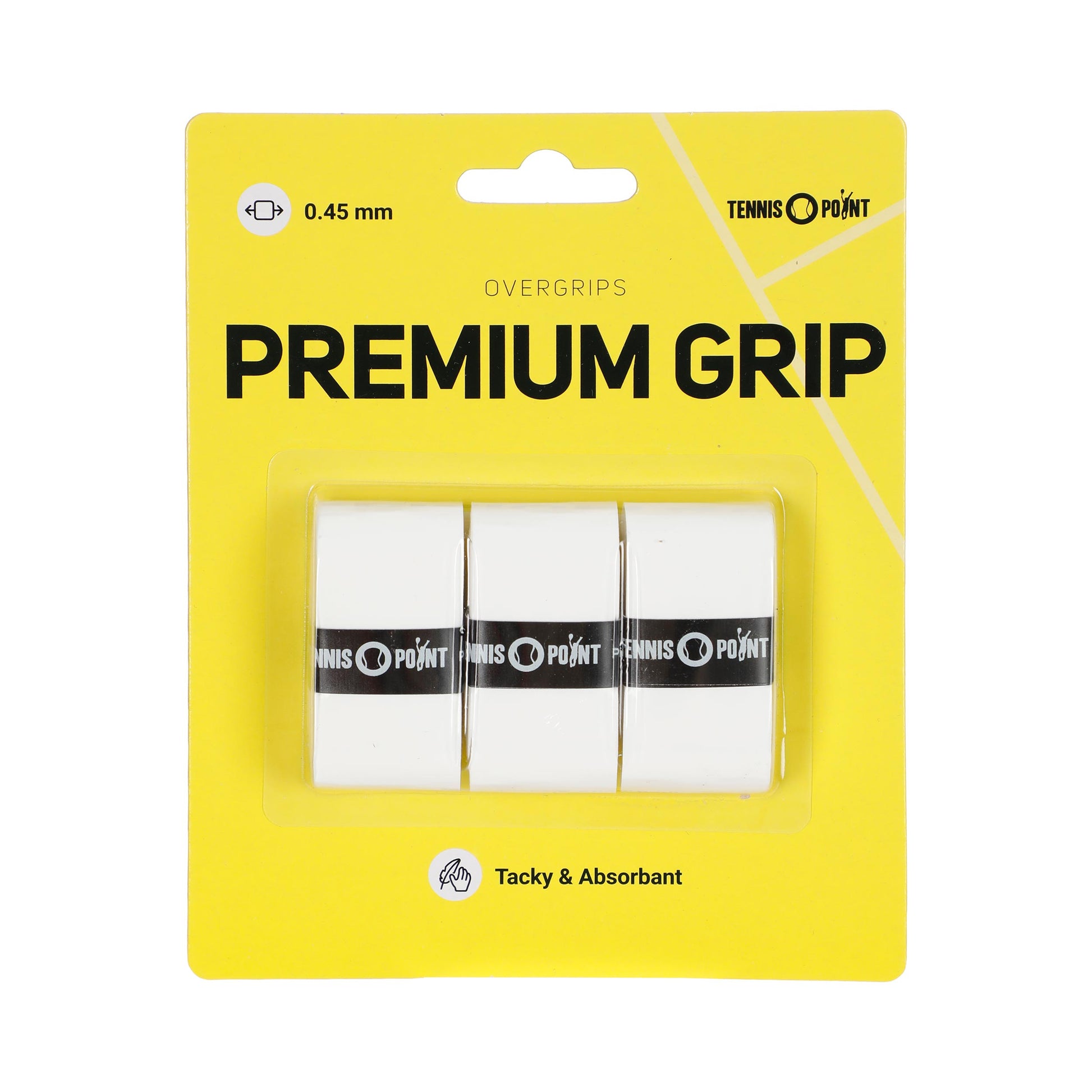 Tennis-Point Premium Grip Pack De 3-Blanco