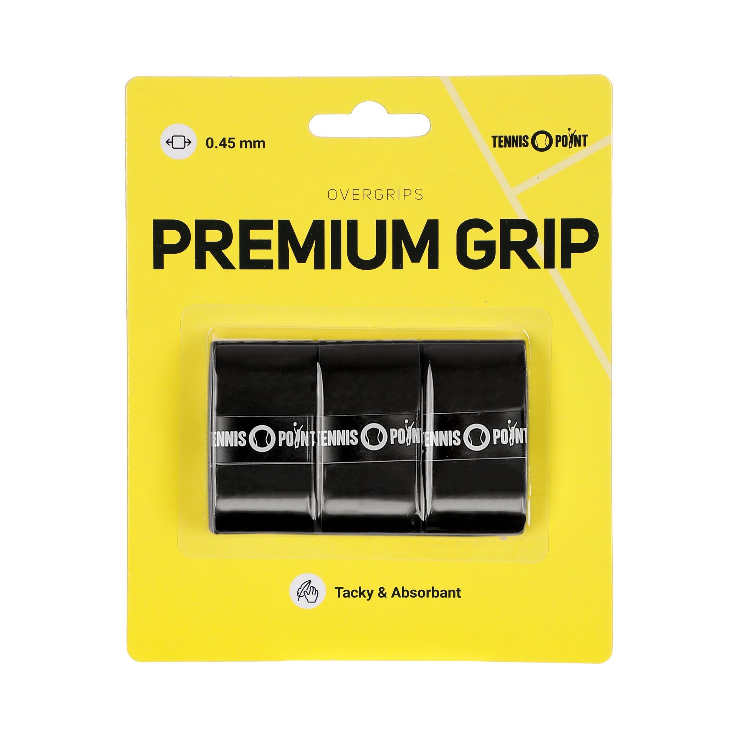 Tennis-Point Premium Grip Pack De 3-Negro