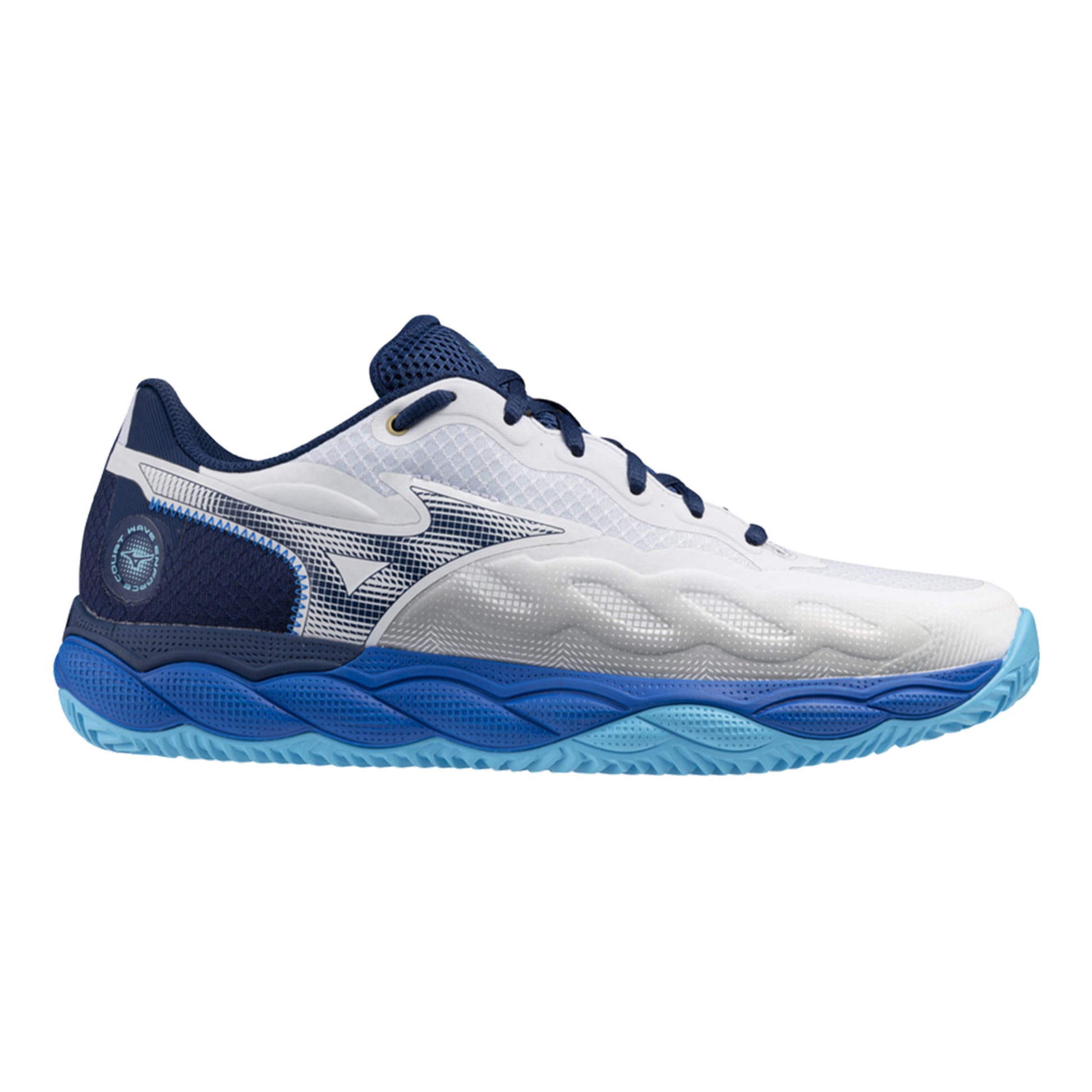 Mizuno Wave Enforce Court Zapatilla tierra batida Hombres - blanco, azul