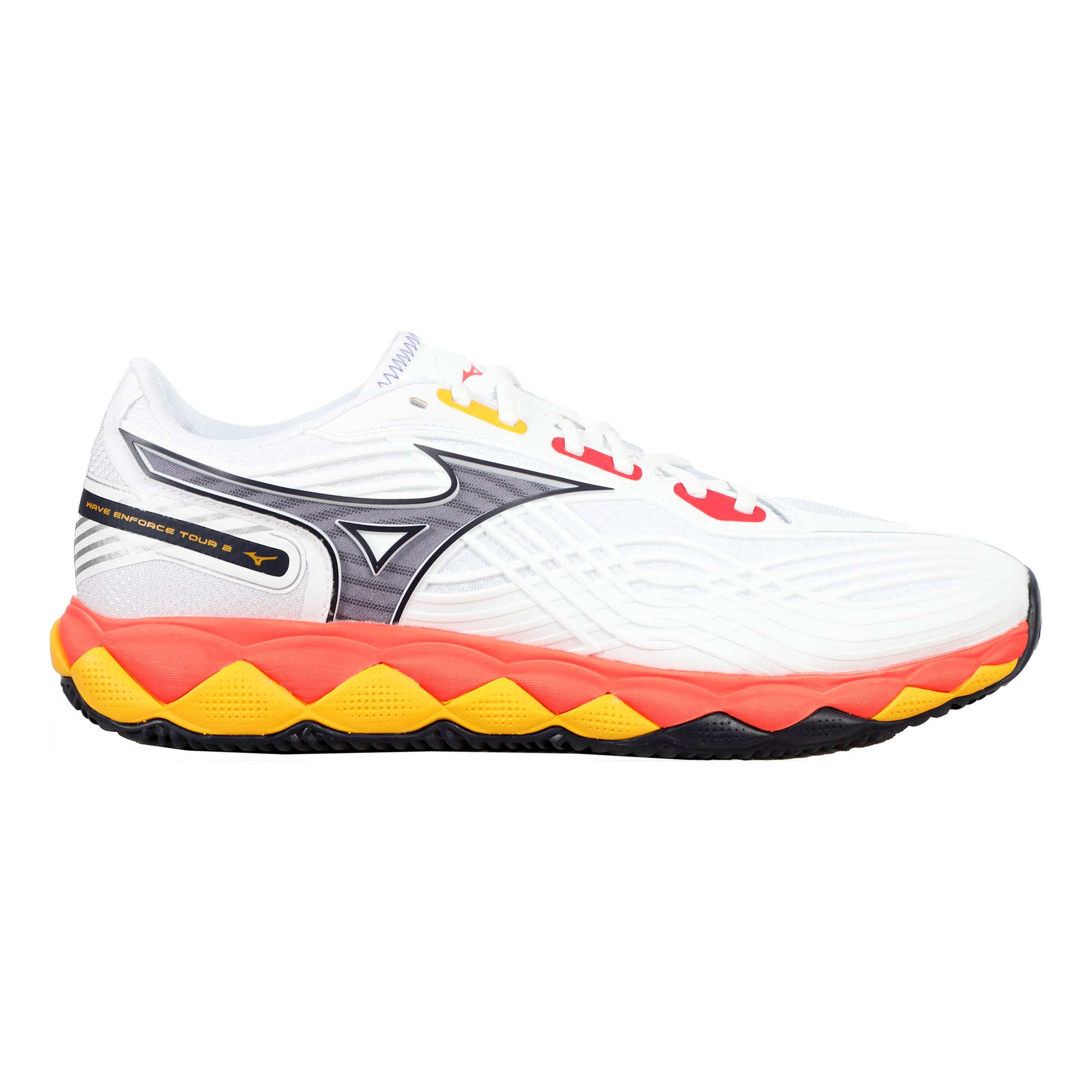 Mizuno Wave Enforce Tour 2 Zapatilla tierra batida Hombres - blanco, naranja