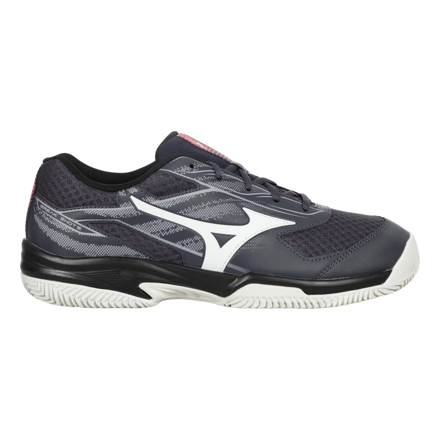 Mizuno Break Shot 5 Zapatilla Tierra Batida Hombres-Gris,Blanco