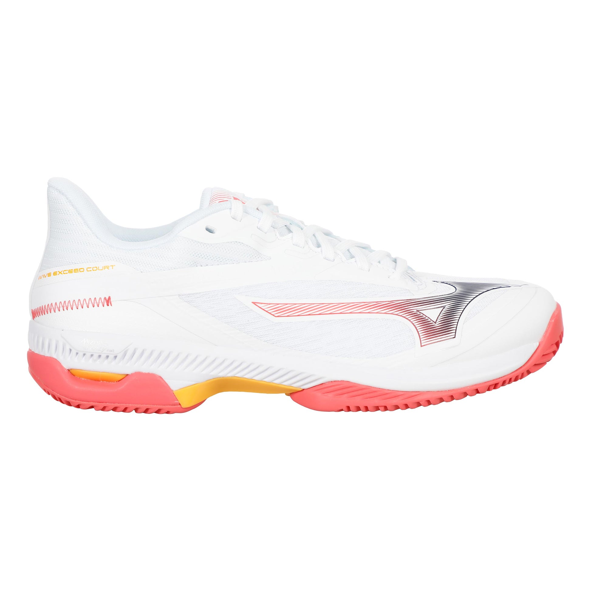 Mizuno Wave Exceed Court Zapatilla Tierra Batida Mujeres-Blanco,Coral