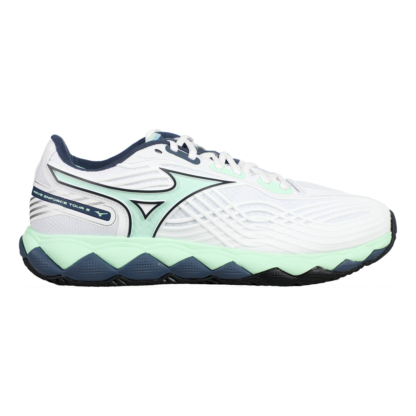 Mizuno Wave Enforce Tour 2 Zapatilla todas las superficies Hombres - blanco, mint
