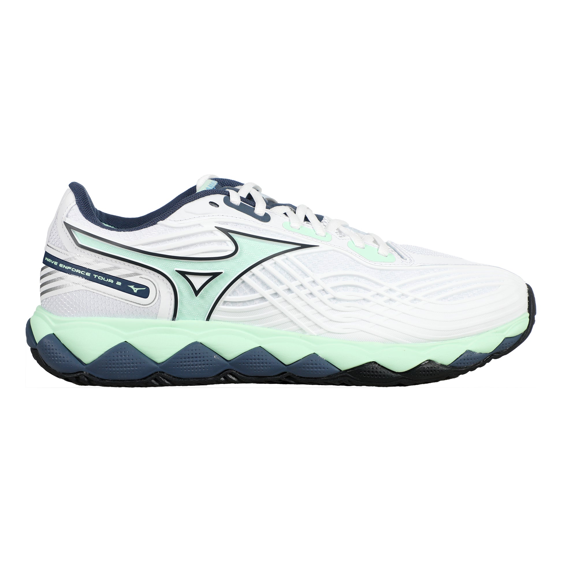 Mizuno Wave Enforce Tour 2 Zapatilla todas las superficies Hombres - blanco, mint