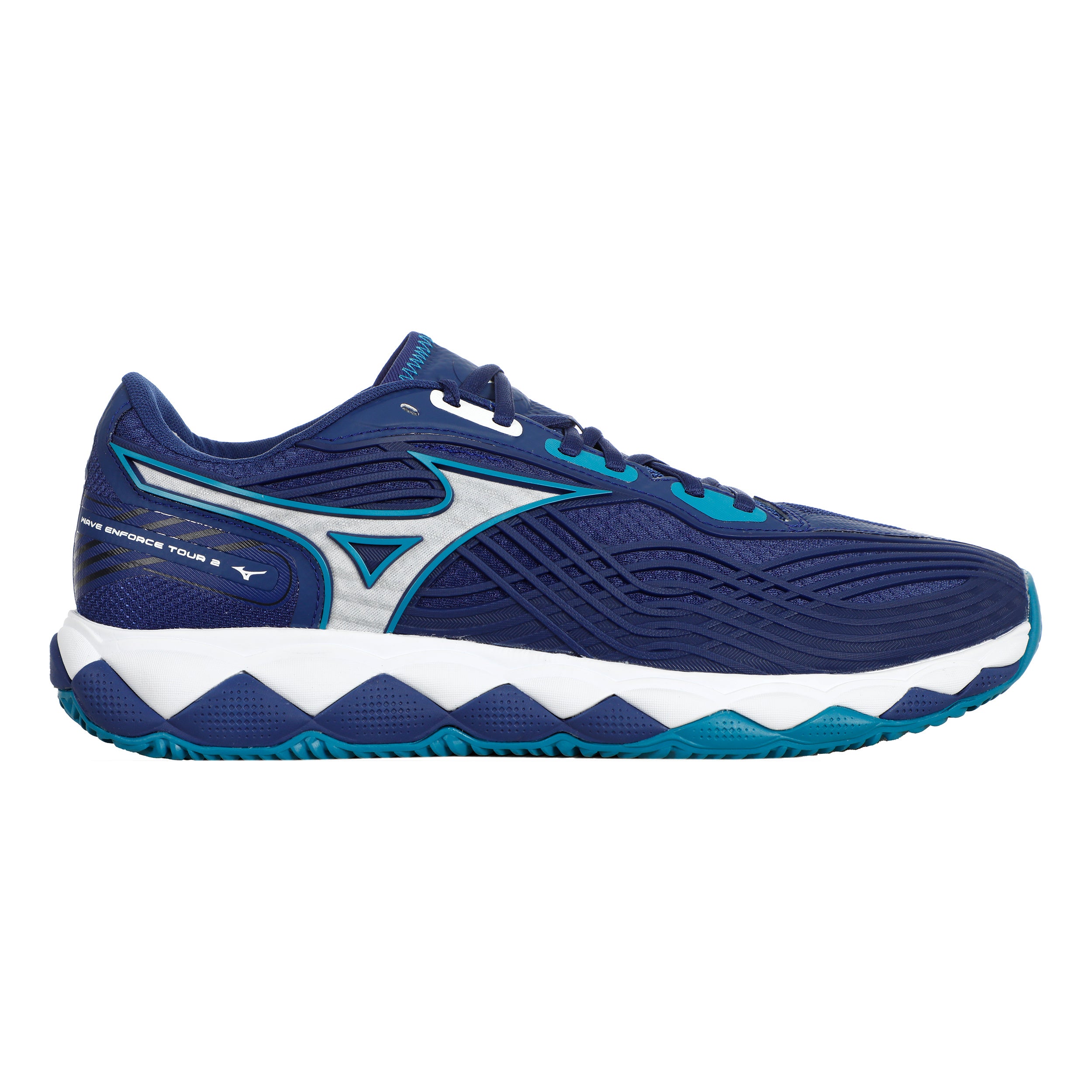 Mizuno Wave Enforce Tour 2 Zapatilla Tierra Batida Hombres-Azul,Blanco