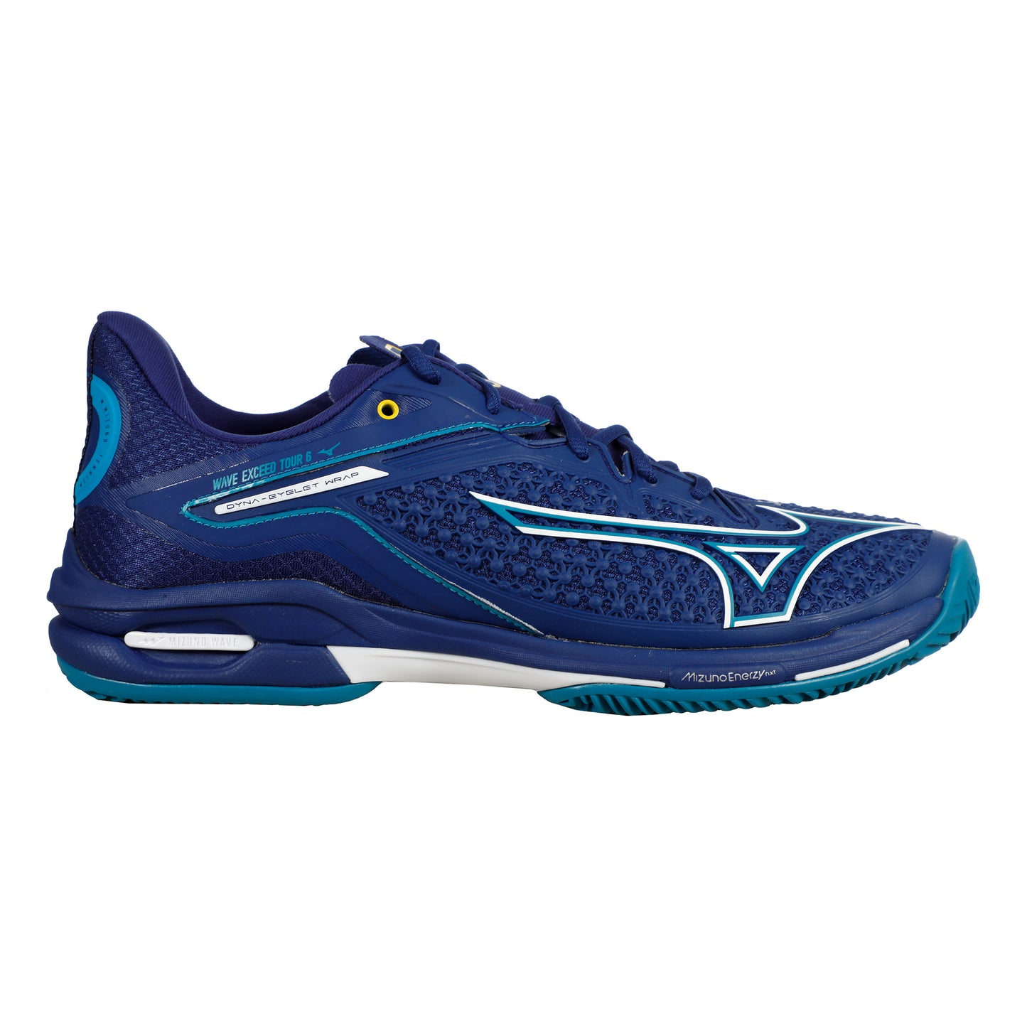 Mizuno Wave Exceed Tour 6 Zapatilla tierra batida Hombres - azul, blanco