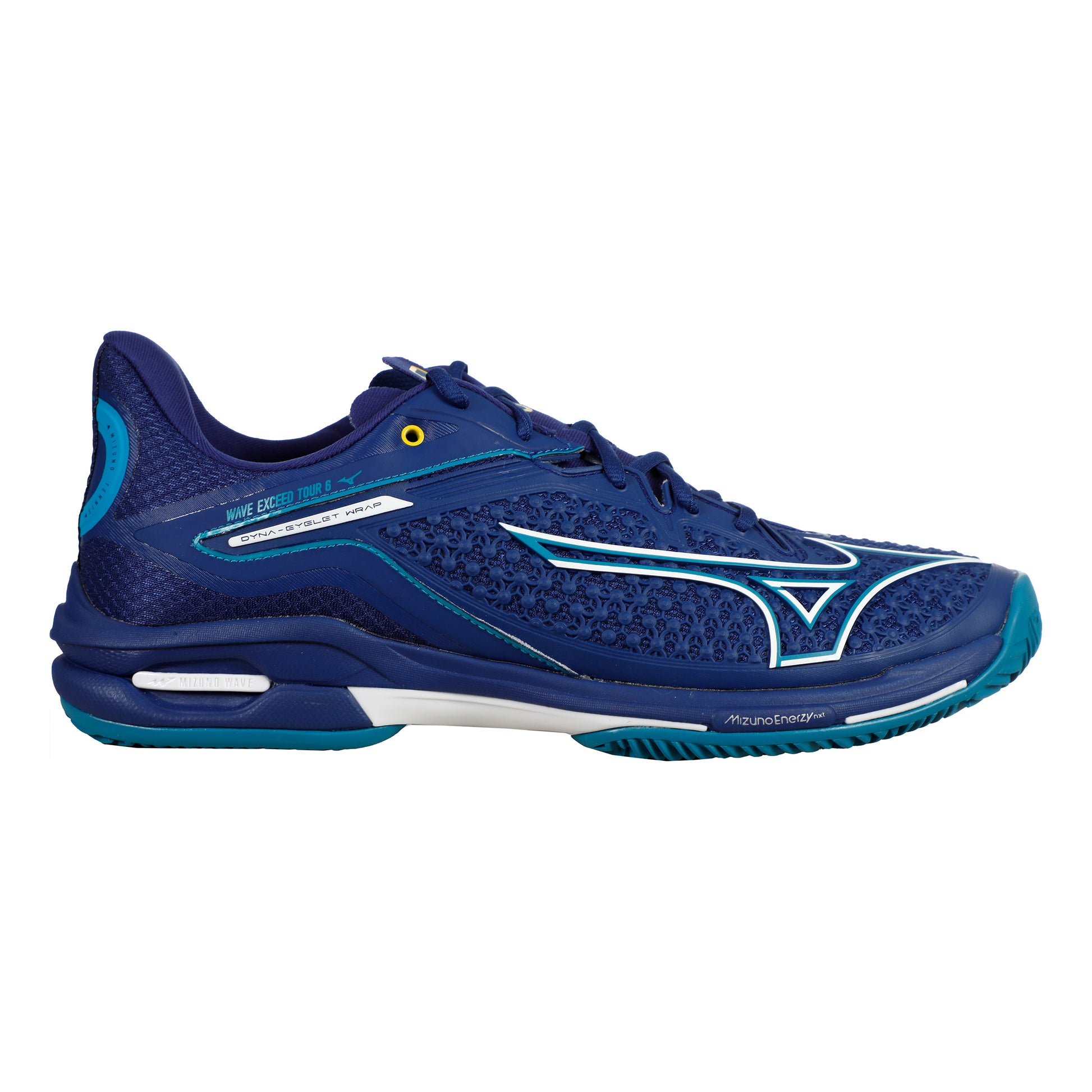 Mizuno Wave Exceed Tour 6 Zapatilla tierra batida Hombres - azul, blanco