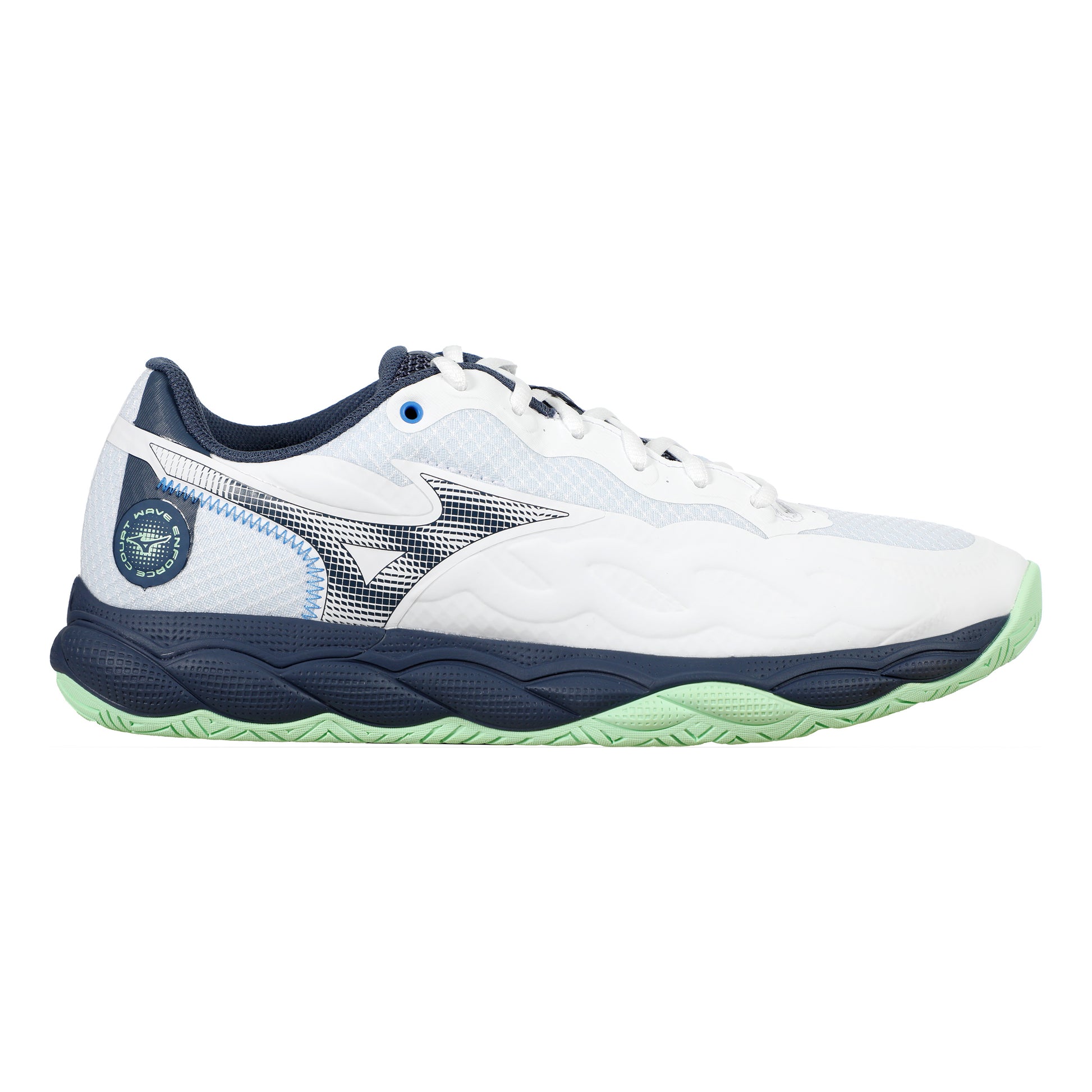 Mizuno Wave Enforce Court Zapatilla todas las superficies Hombres - blanco, mint