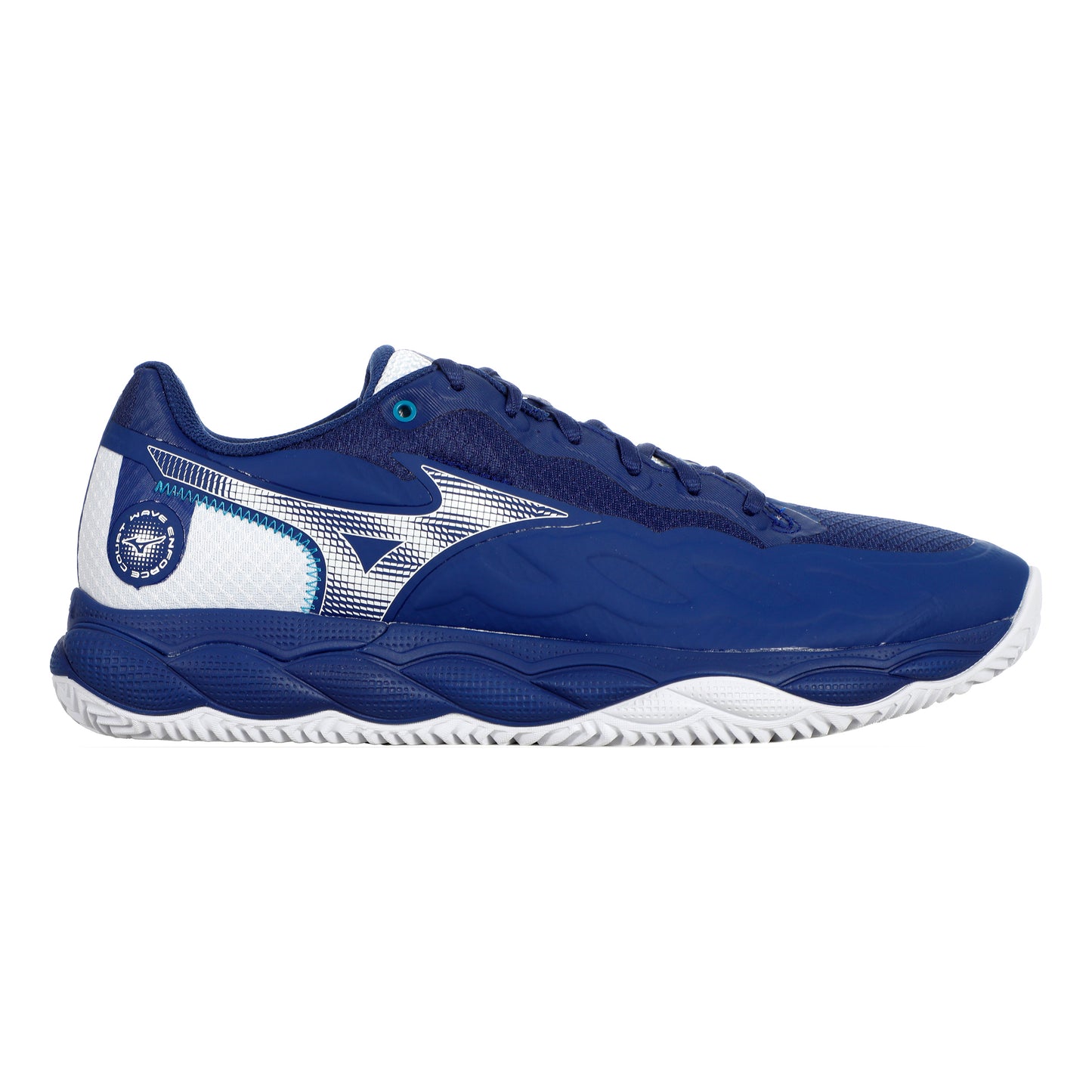 Mizuno Wave Enforce Court Zapatilla tierra batida Hombres - azul, blanco