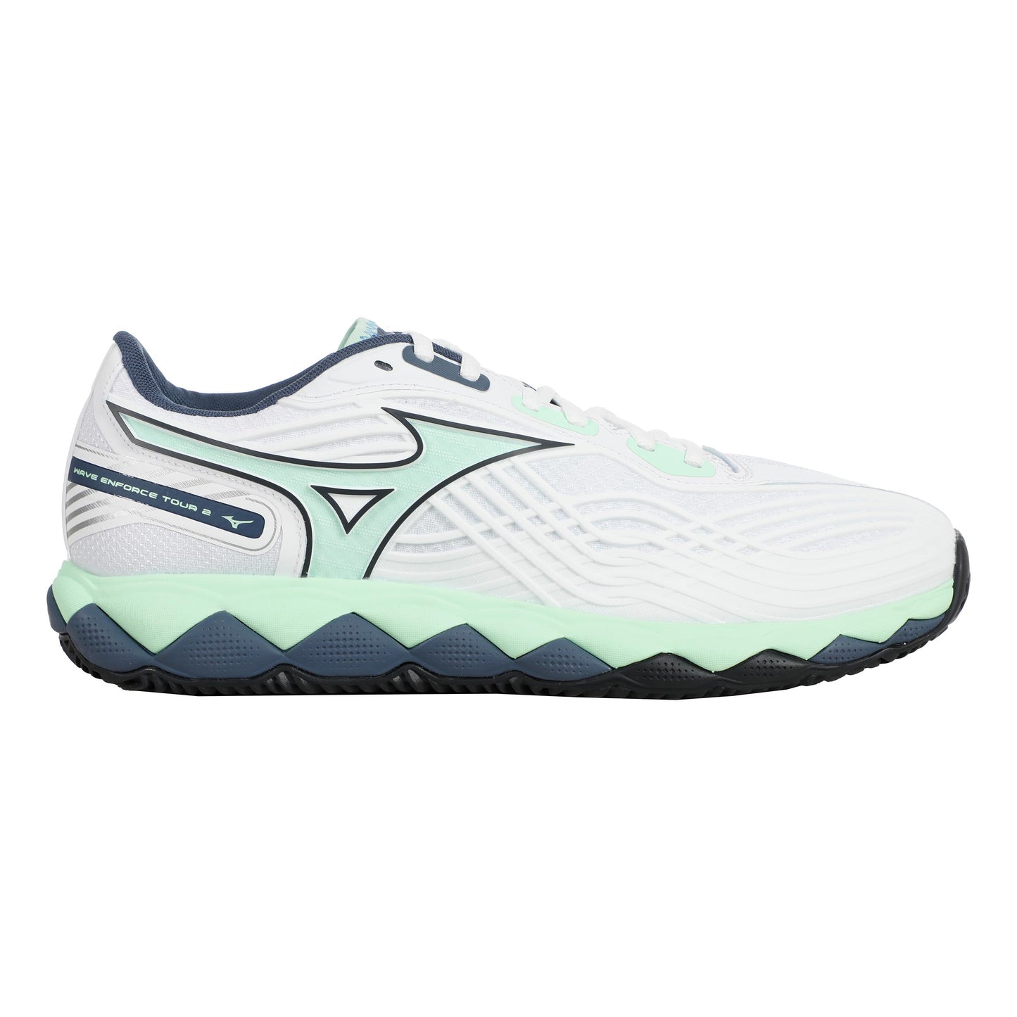Mizuno Wave Enforce Tour 2 Zapatilla Tierra Batida Hombres-Blanco,Mint