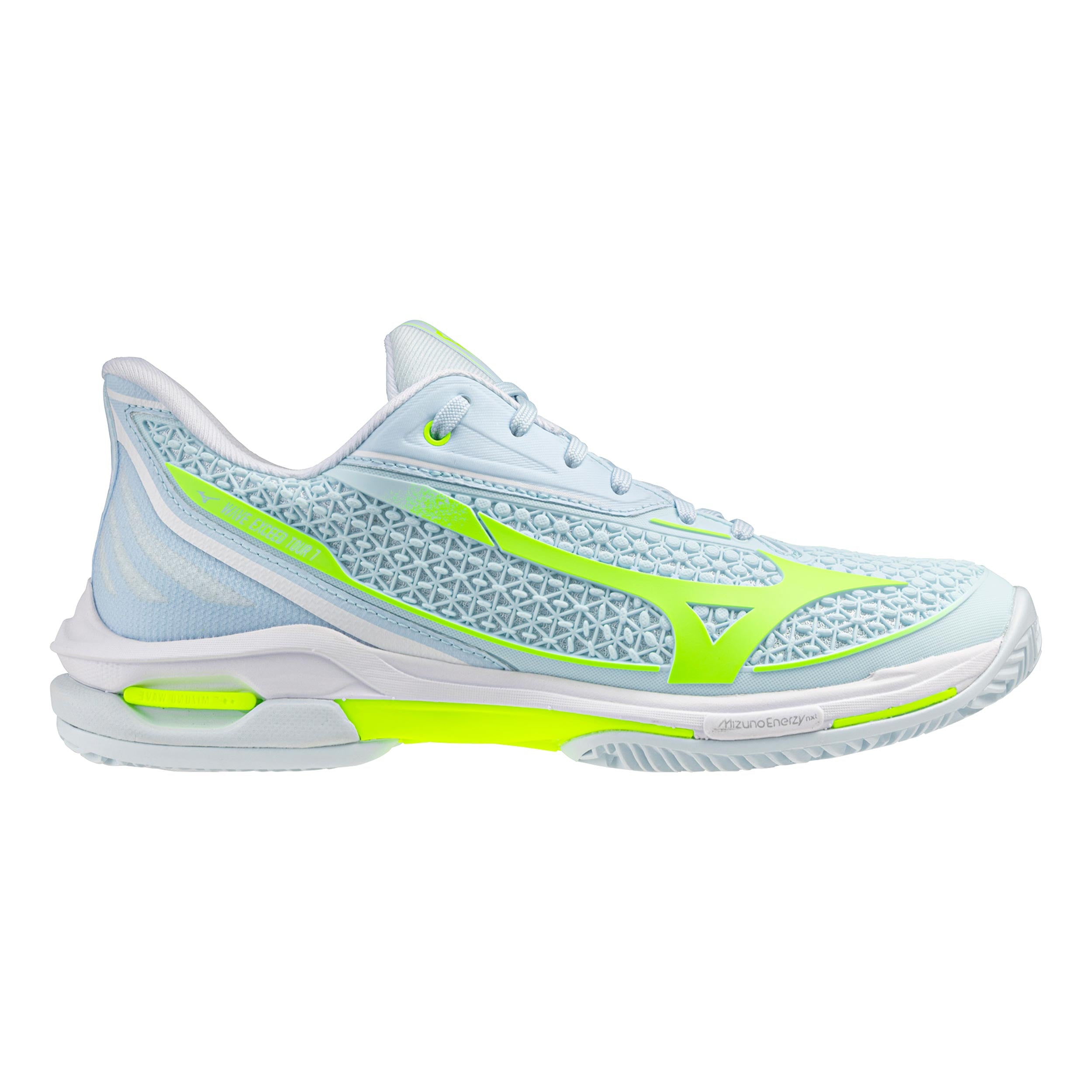 Mizuno Wave Exceed Tour 7 Zapatilla tierra batida Mujeres - blanco, azul claro