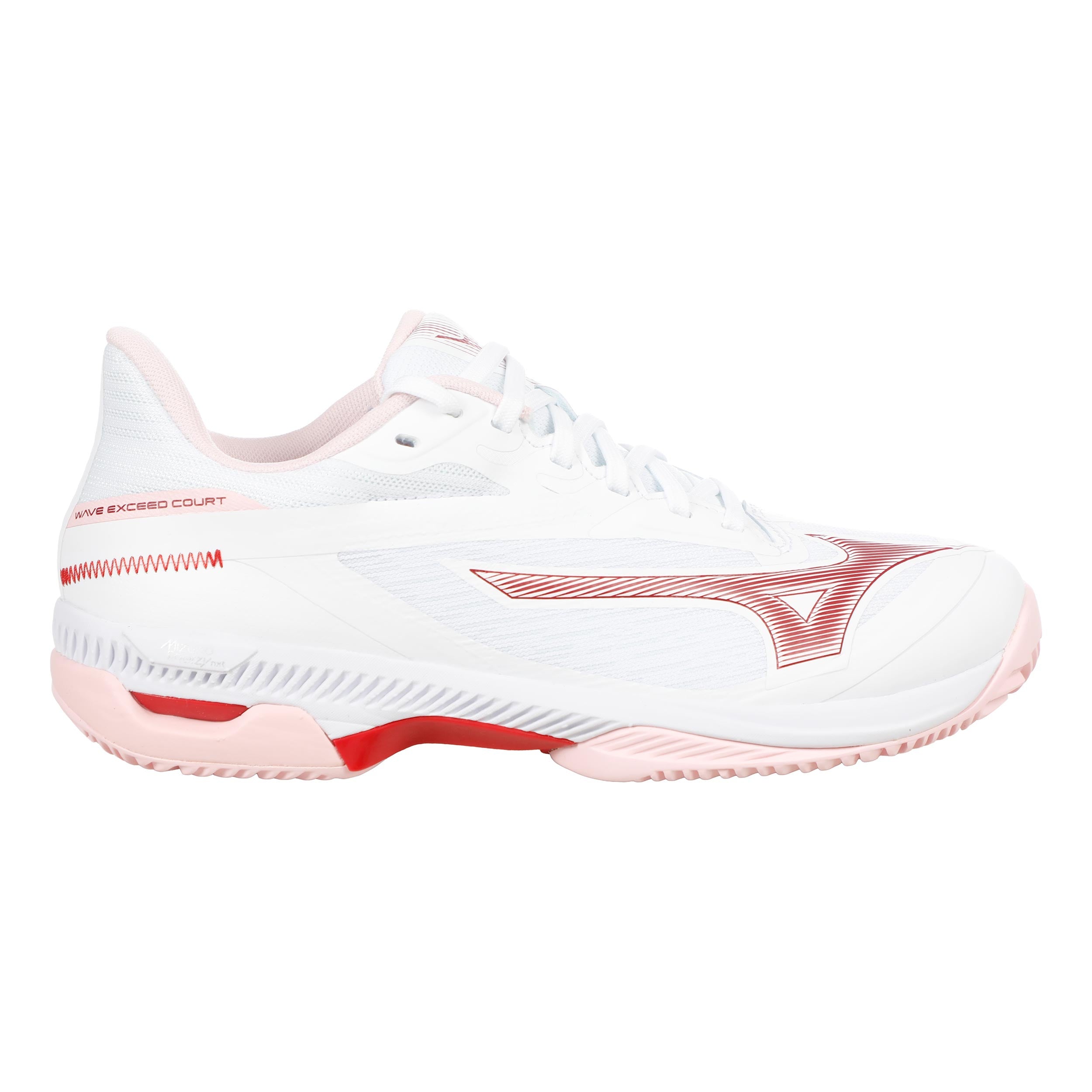 Mizuno Wave Exceed Court Zapatilla tierra batida Hombres-blanco, berry