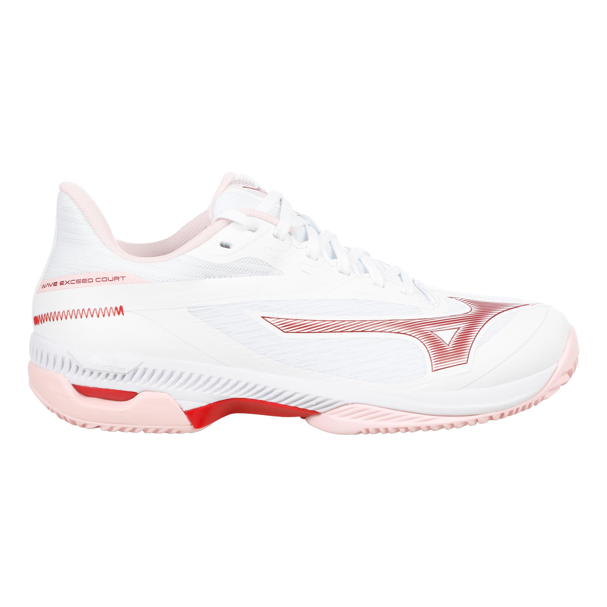 Mizuno Wave Exceed Court Zapatilla tierra batida Hombres-blanco, berry