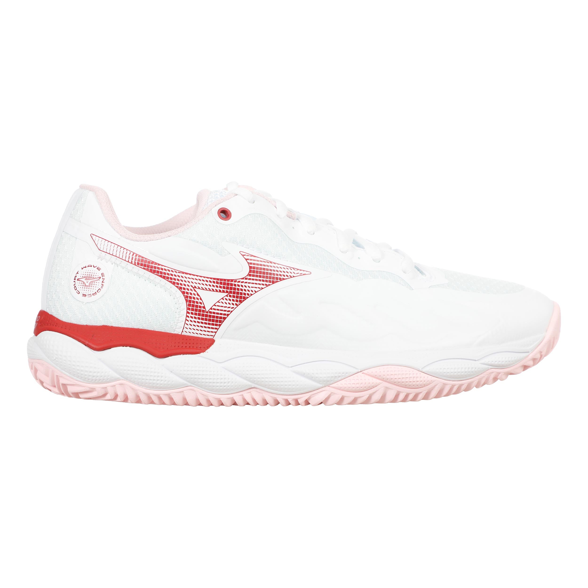 Mizuno Wave Enforce Court Zapatilla tierra batida Mujeres - blanco, baya