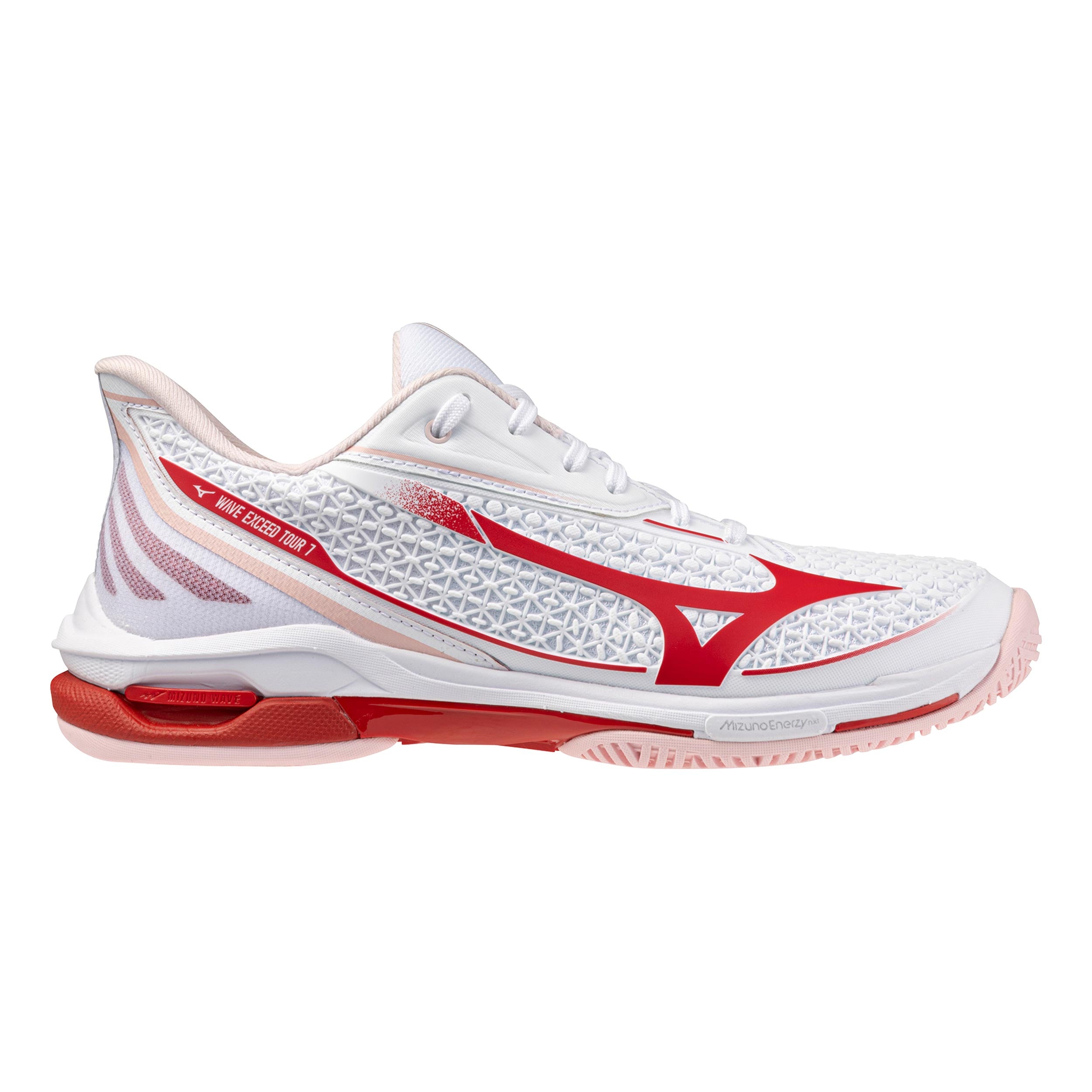 Mizuno Wave Exceed Tour 7 Zapatilla todas las superficies Mujeres - blanco, rojo