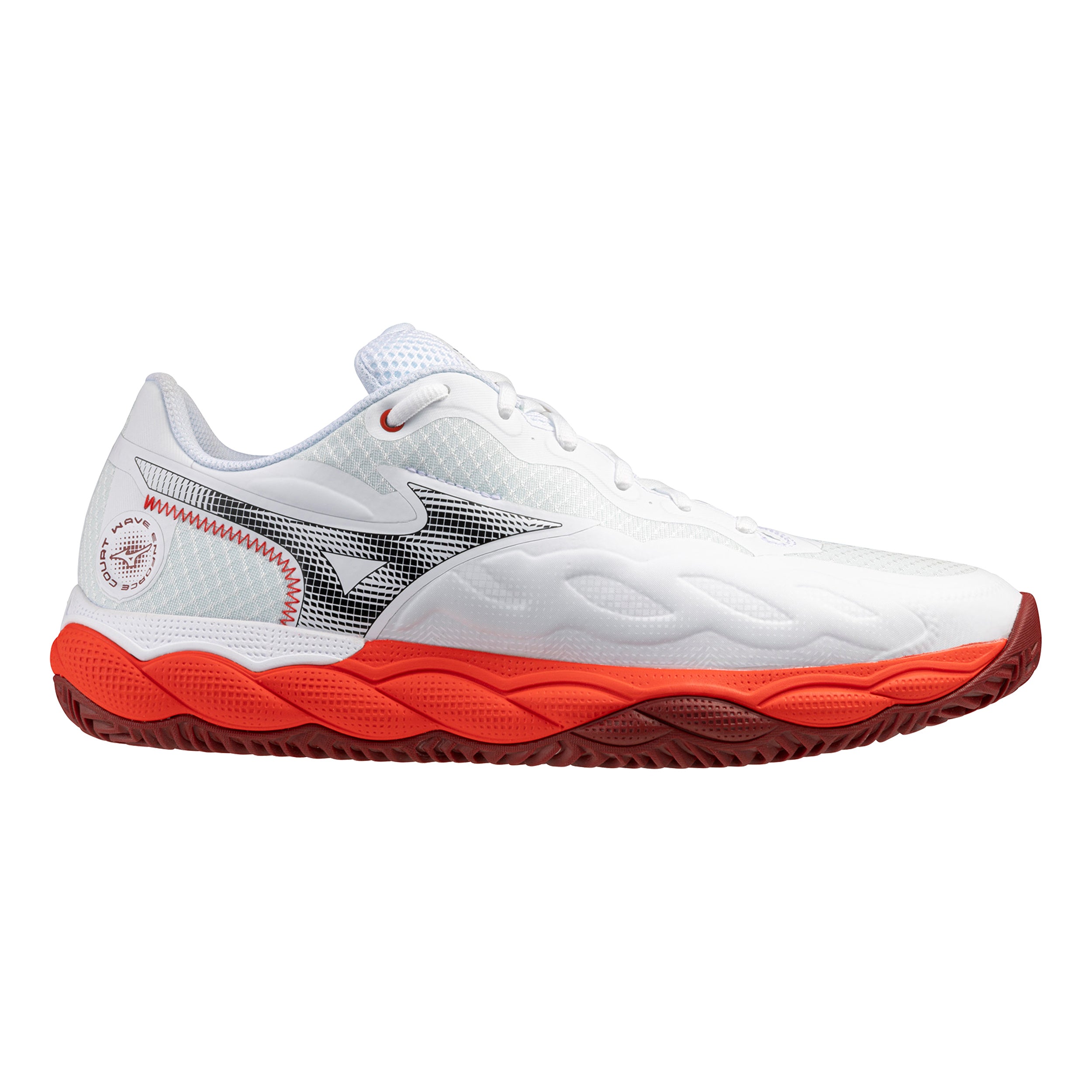 Mizuno Wave Enforce Court Zapatilla tierra batida Hombres - blanco, rojo