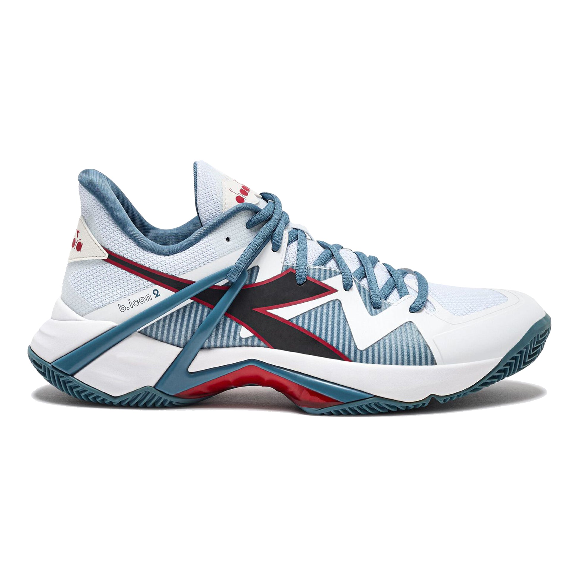 Diadora B.Icon 2 Zapatilla tierra batida Hombres-blanco,color petróleo