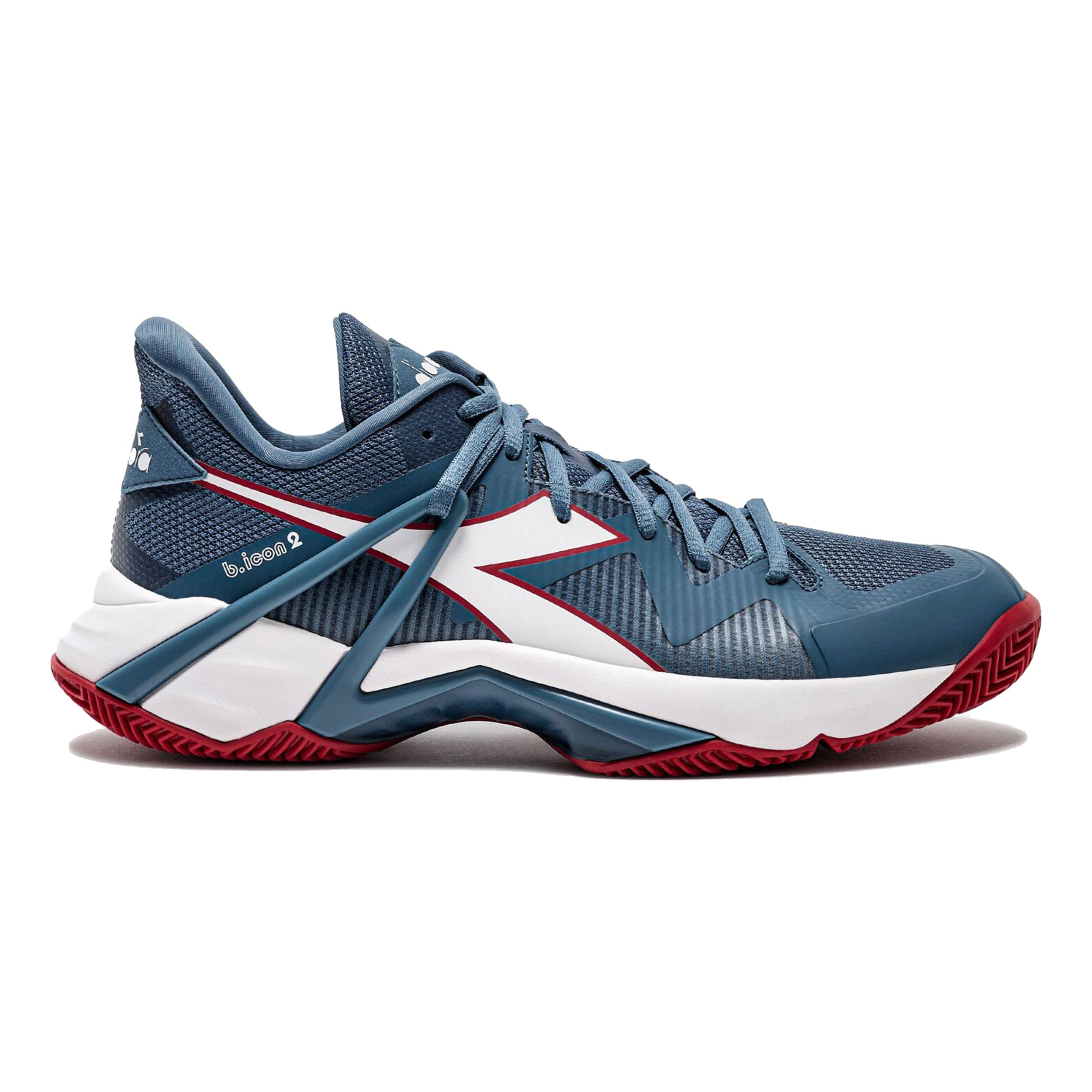 Diadora B.Icon 2 Zapatilla tierra batida Hombres-color petróleo,rojo