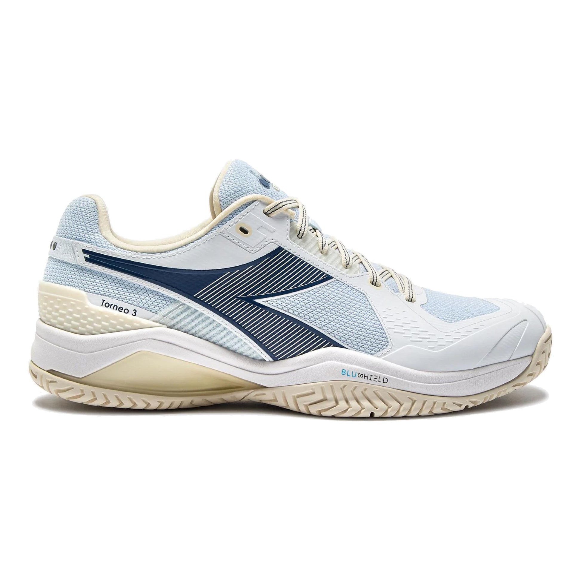 Diadora Blushield Torneo 3 Zapatilla Todas Las Superficies Hombres-Blanco,Azul
