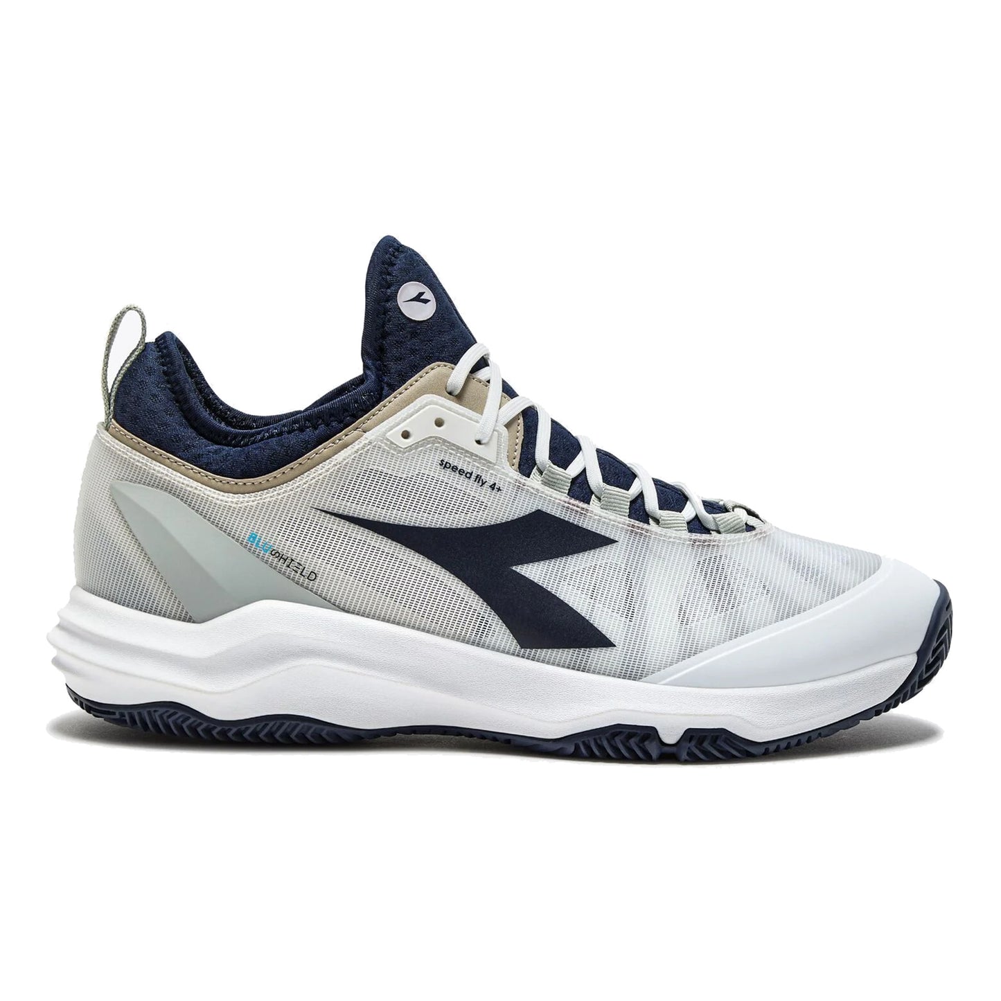 Diadora Speed Blushield Fly 4 + Zapatilla tierra batida Hombres-blanco,azul oscuro