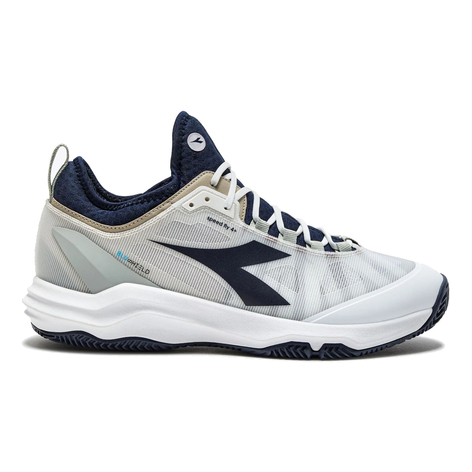 Diadora Speed Blushield Fly 4 + Zapatilla tierra batida Hombres-blanco,azul oscuro
