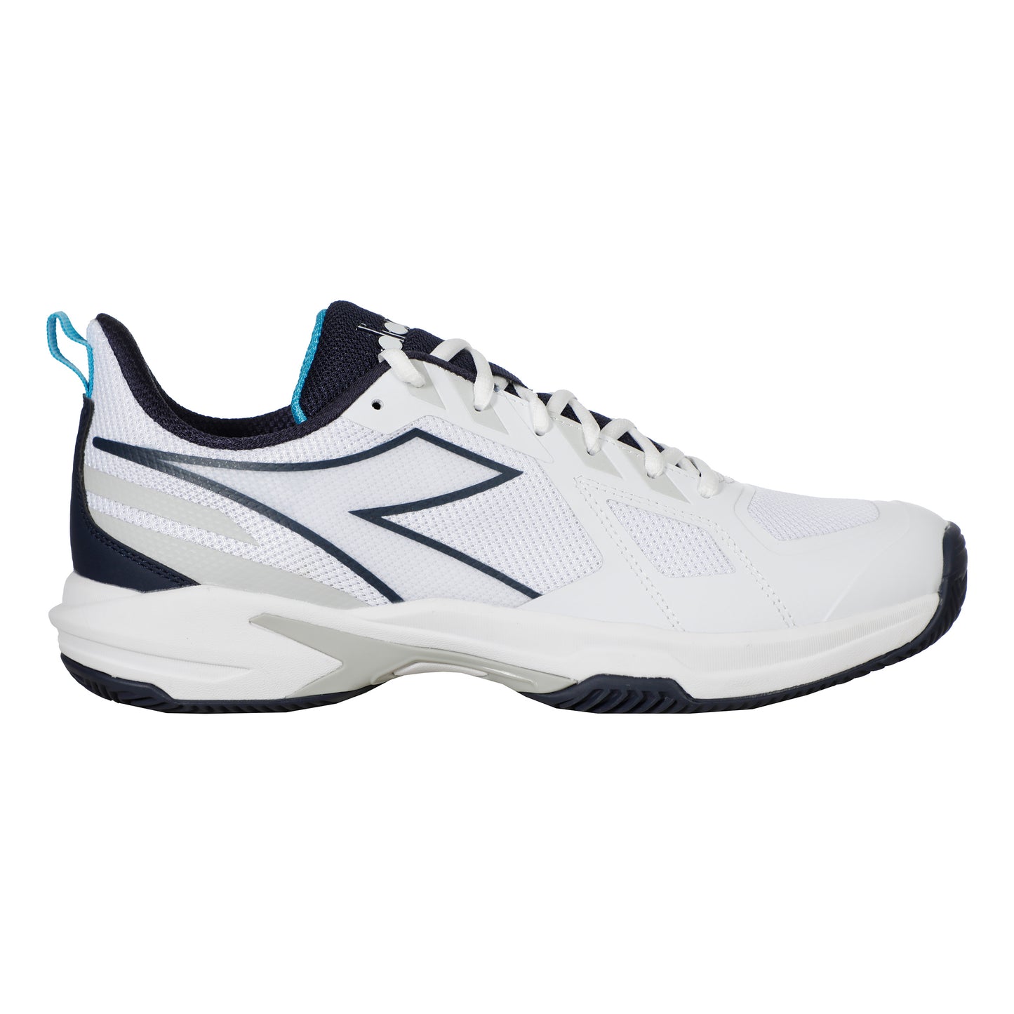 Diadora Trofeo 3 Zapatilla Tierra Batida Hombres-Blanco,Azul Oscuro