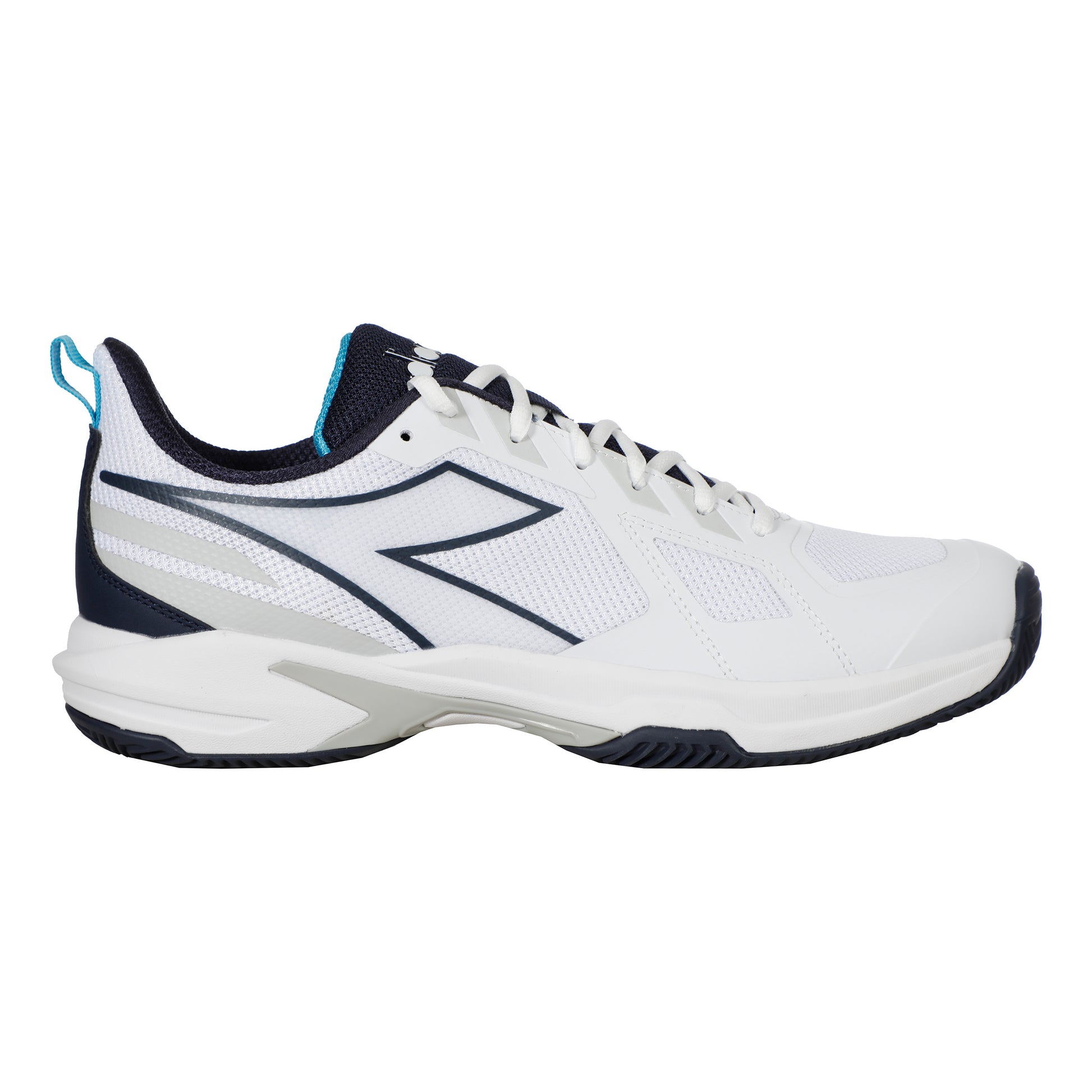 Diadora Trofeo 3 Zapatilla Tierra Batida Hombres-Blanco,Azul Oscuro