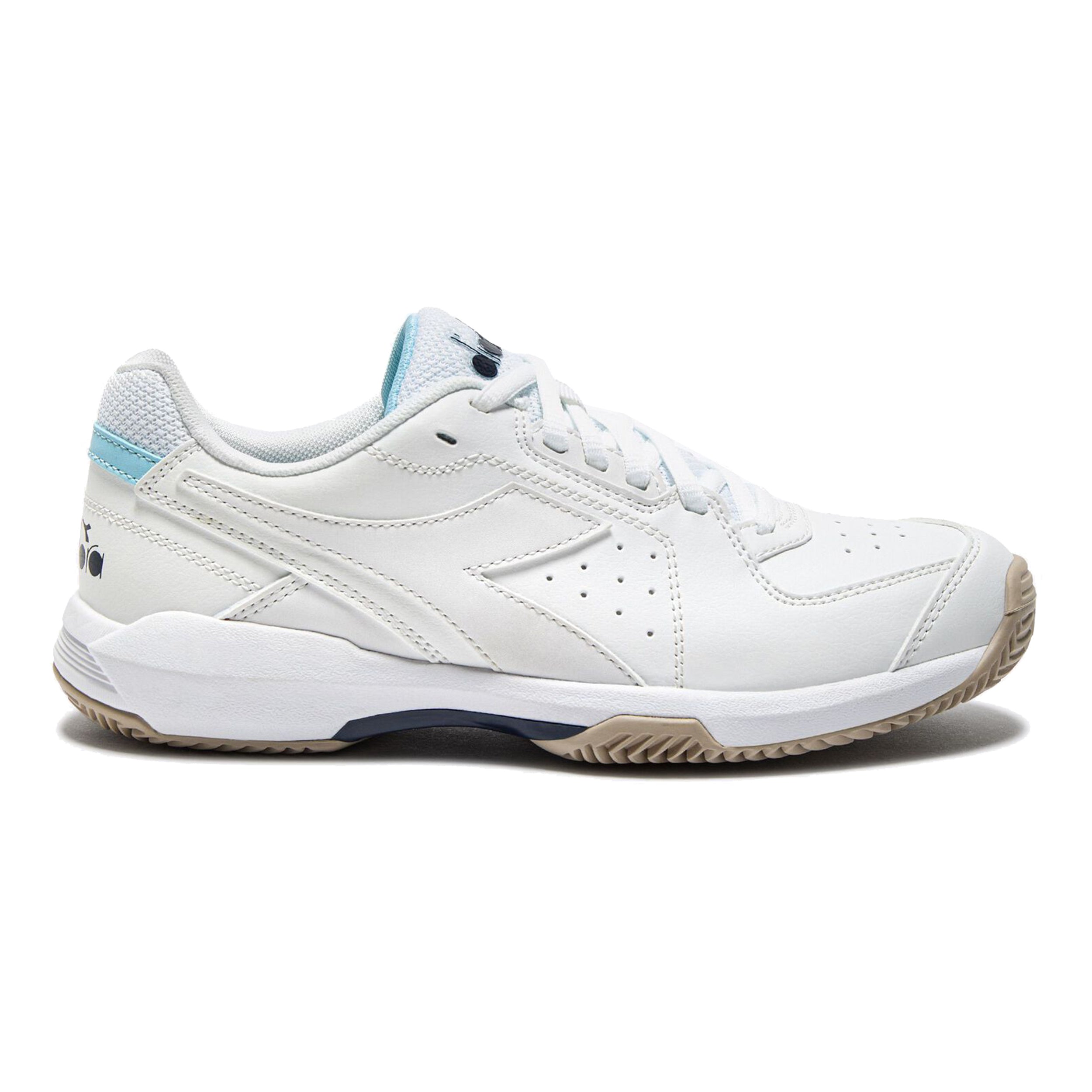 Diadora S. Challenge 6 Sl Zapatilla Tierra Batida Mujeres-Blanco,Azul Claro