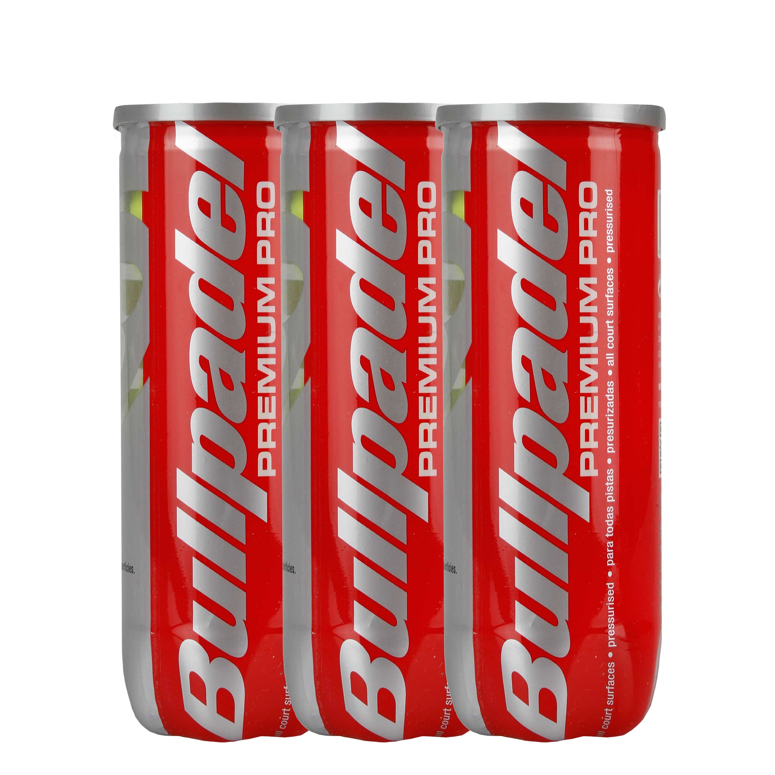 Bullpadel 3 botes de 3 pelotas Premium Pro