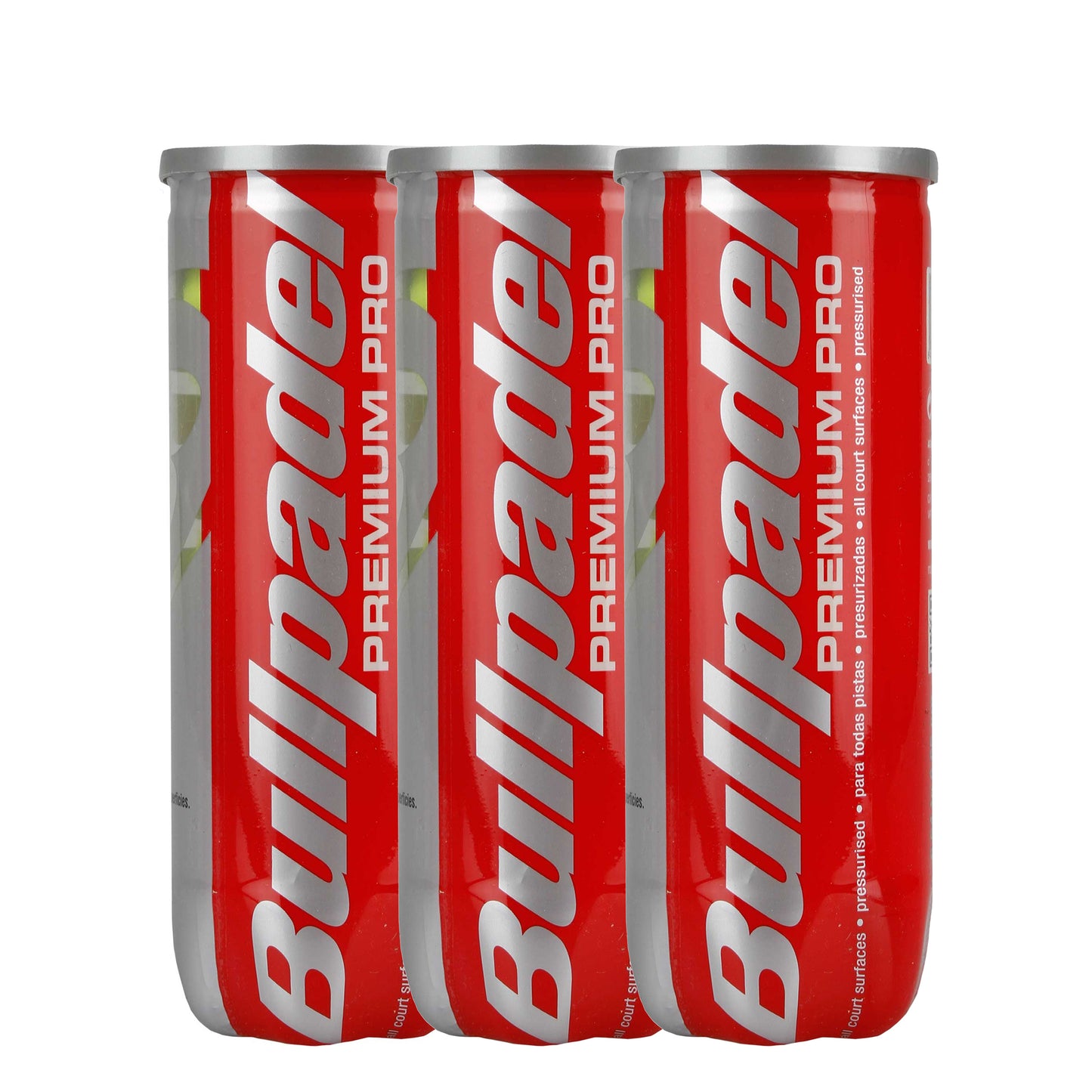 Bullpadel 3 botes de 3 pelotas Premium Pro