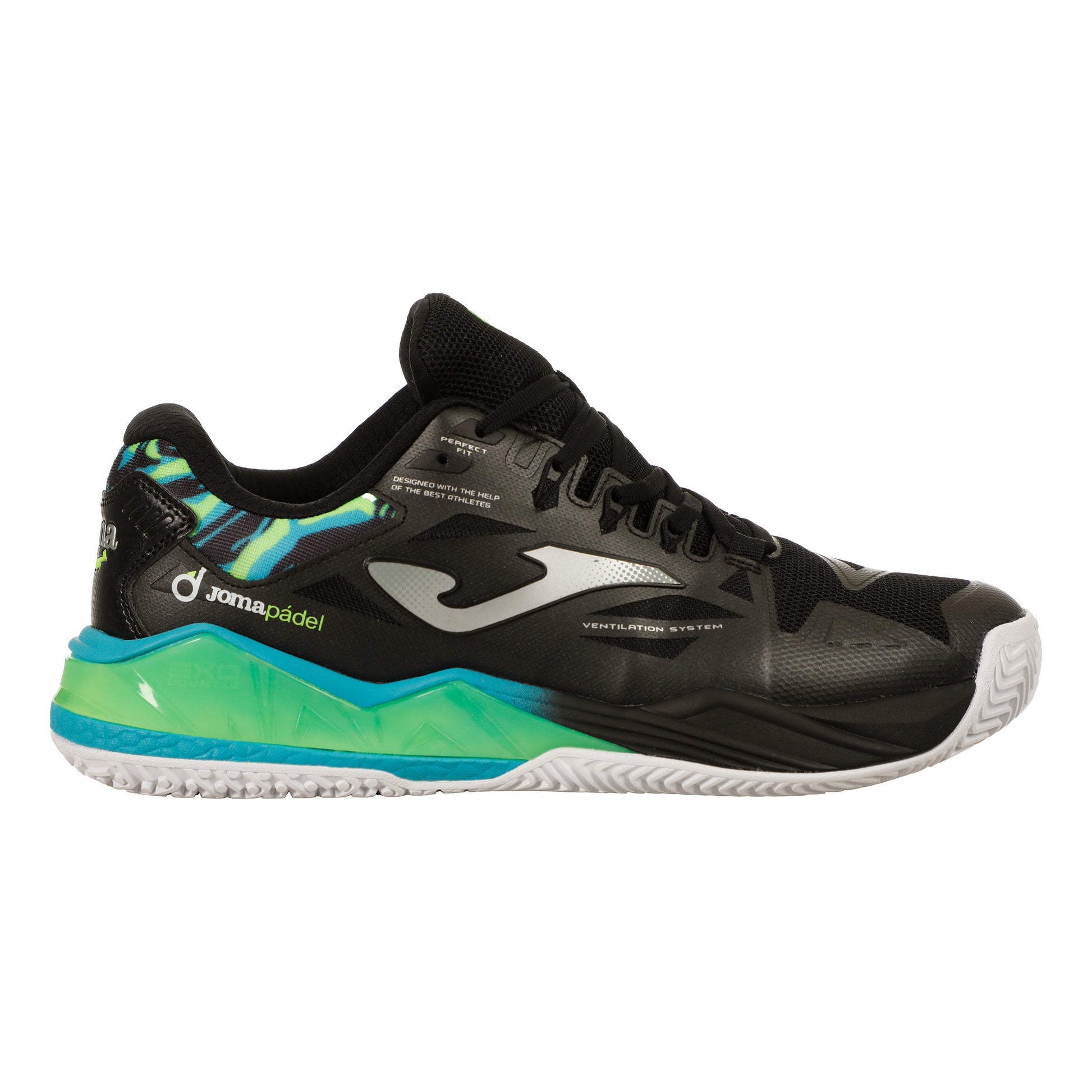 Joma Spin Zapatilla de pádel Hombres - negro, verde