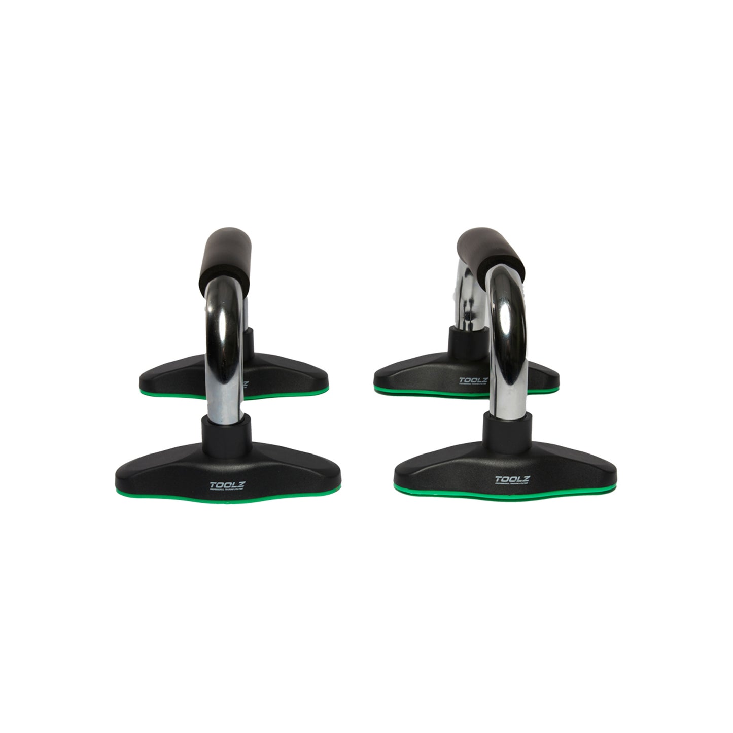 TOOLZ Chrome Push Up Grips Asas Para Flexiones-Negro