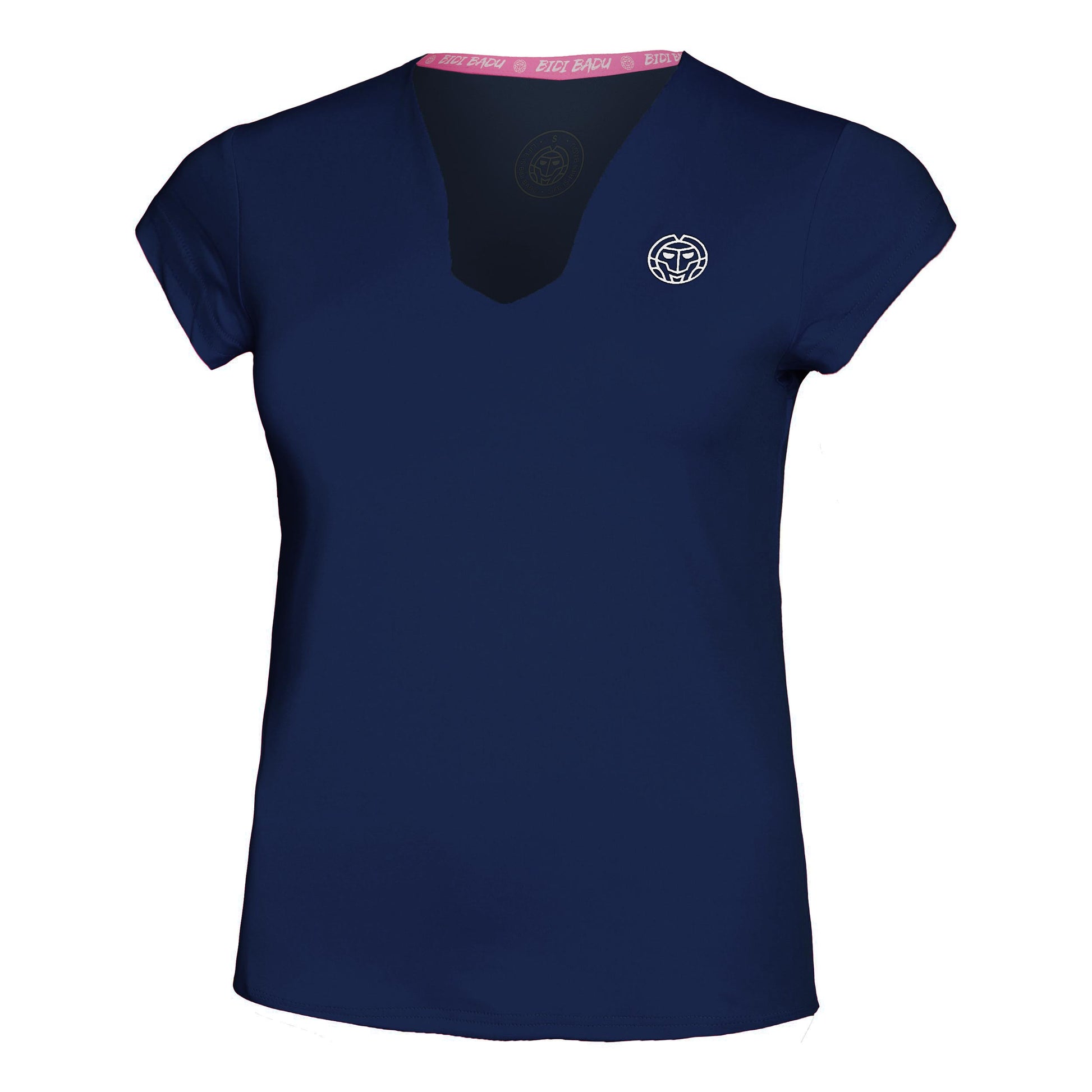 BIDI BADU Bella 2.0 Tech V-Neck Camiseta de manga corta Mujeres - azul oscuro, blanco