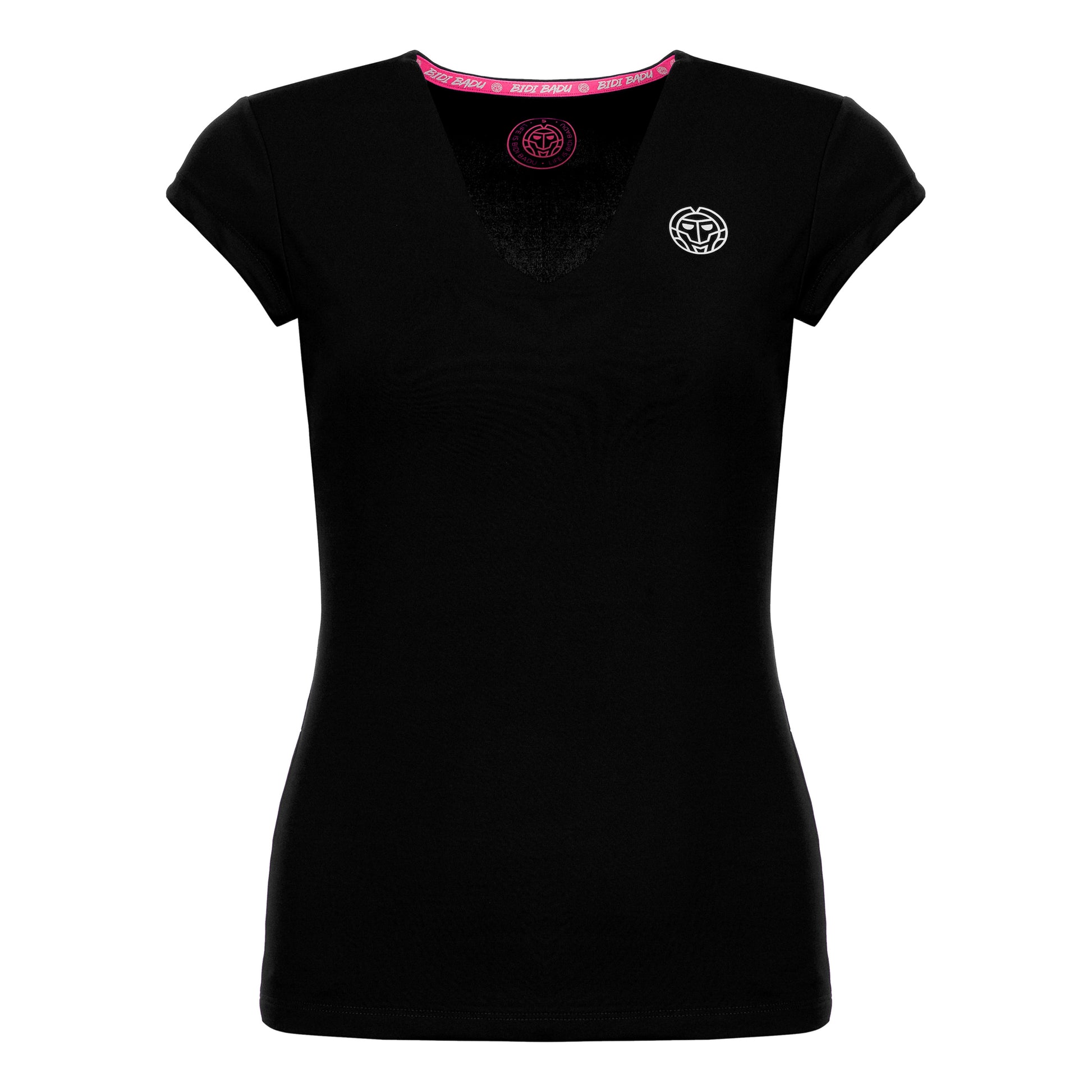 BIDI BADU Bella 2.0 Tech V-Neck Camiseta de manga corta Mujeres - negro, blanco