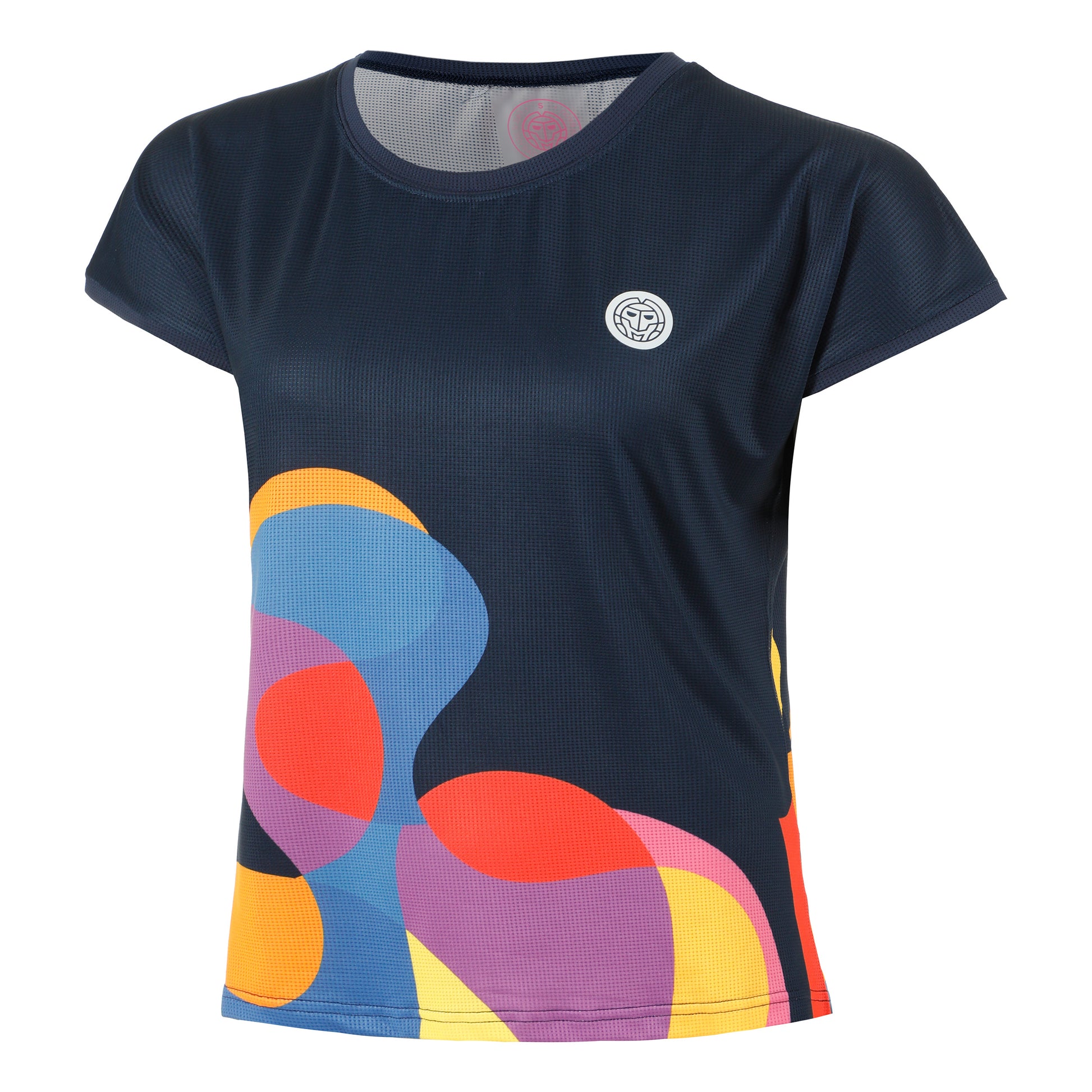 BIDI BADU Twiggy Camiseta De Manga Corta Mujeres-Azul Oscuro,Multicolor