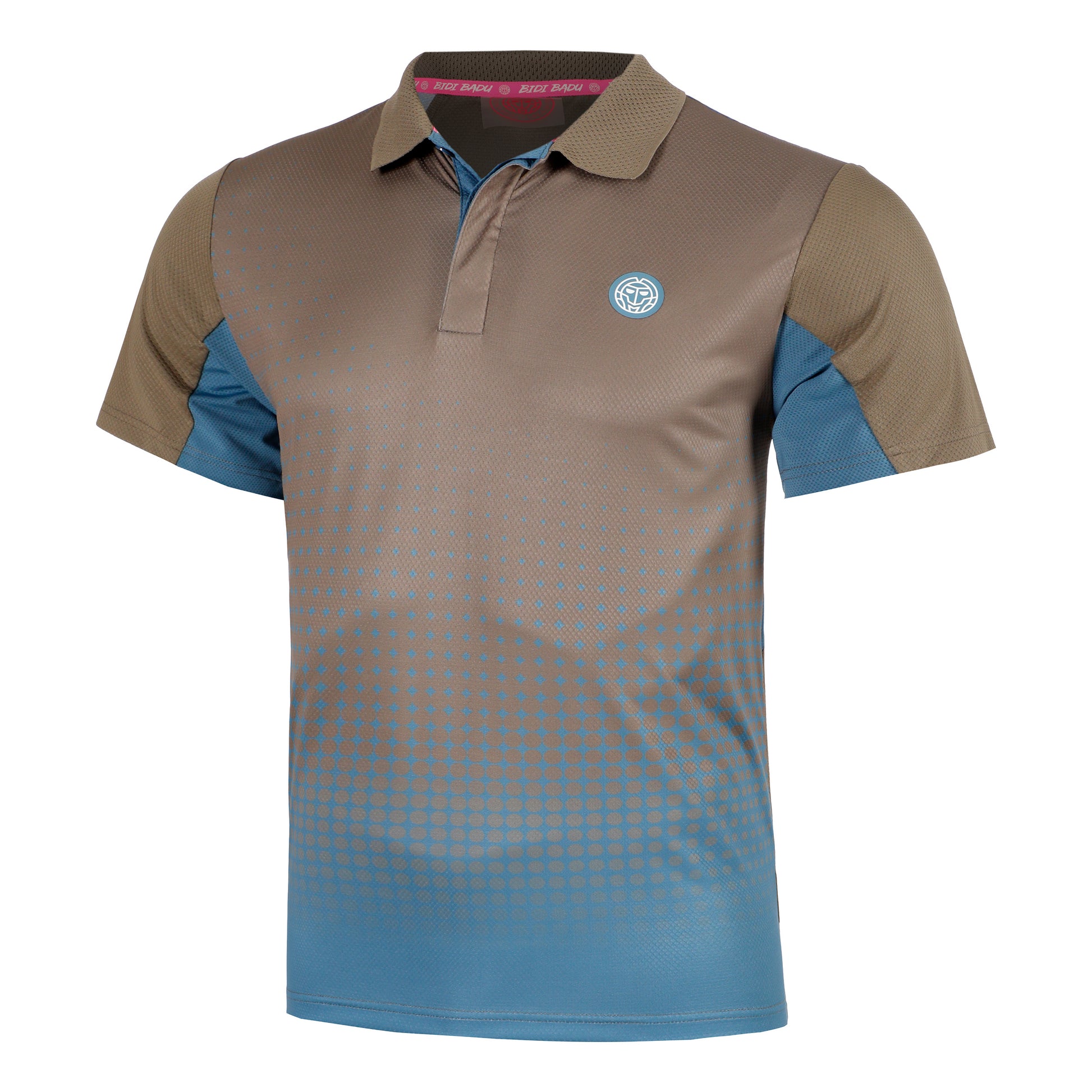 BIDI BADU Spectrum Spirit Polo Hombres-Marrón,Azul