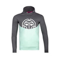 Bassem Lifestyle Sudadera con capucha Chicos - gris oscuro, mint