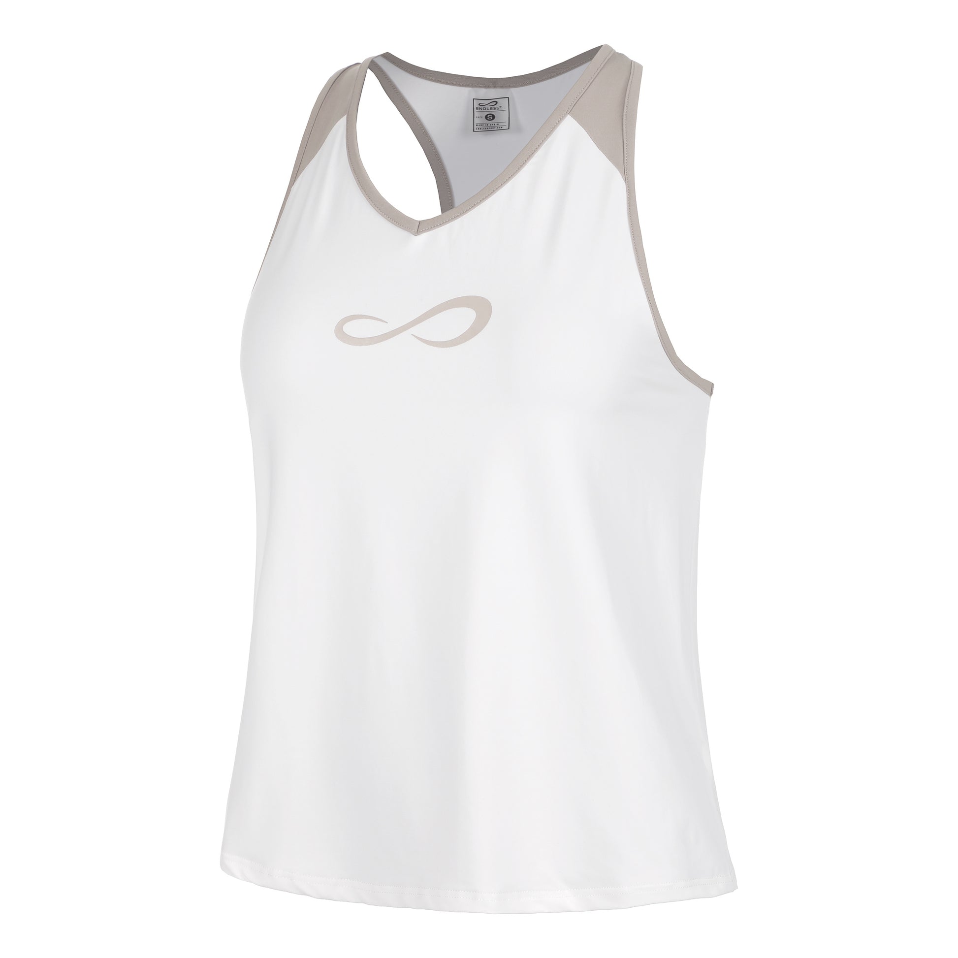 Endless Speed V Camiseta de tirantes Mujeres - blanco, beige