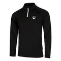Big Serve 1/4 Zip Camiseta De Manga Larga Hombres-Negro,Blanco