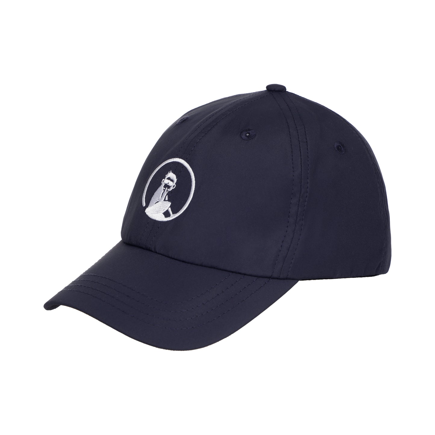 Quiet Please Court Cap Gorra-Azul Oscuro,Blanco