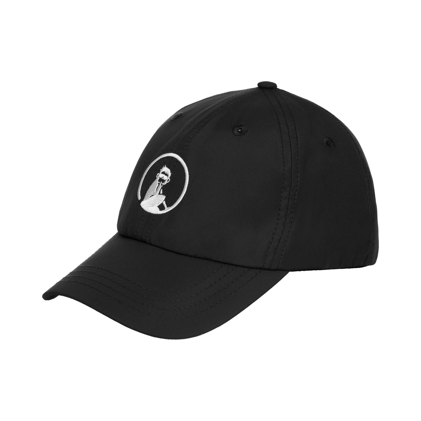 Quiet Please Court Cap Gorra-Negro,Blanco