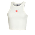 Crossroad Ribbed Camiseta De Tirantes Mujeres-Blanco