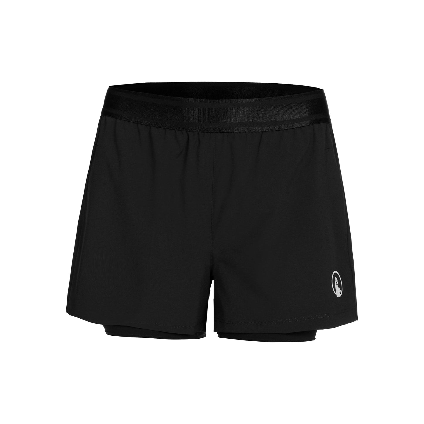 Quiet Please Point 2in1 Shorts Mujeres-Negro