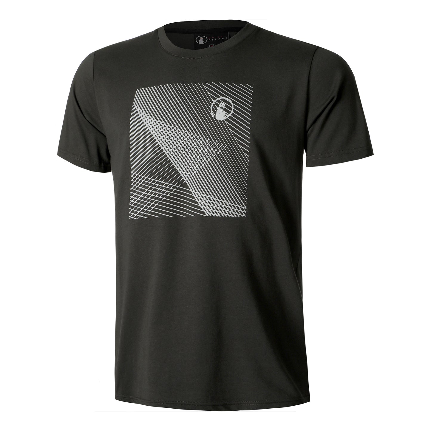 Quiet Please Square Lines Camiseta de manga corta Hombres - antracita,