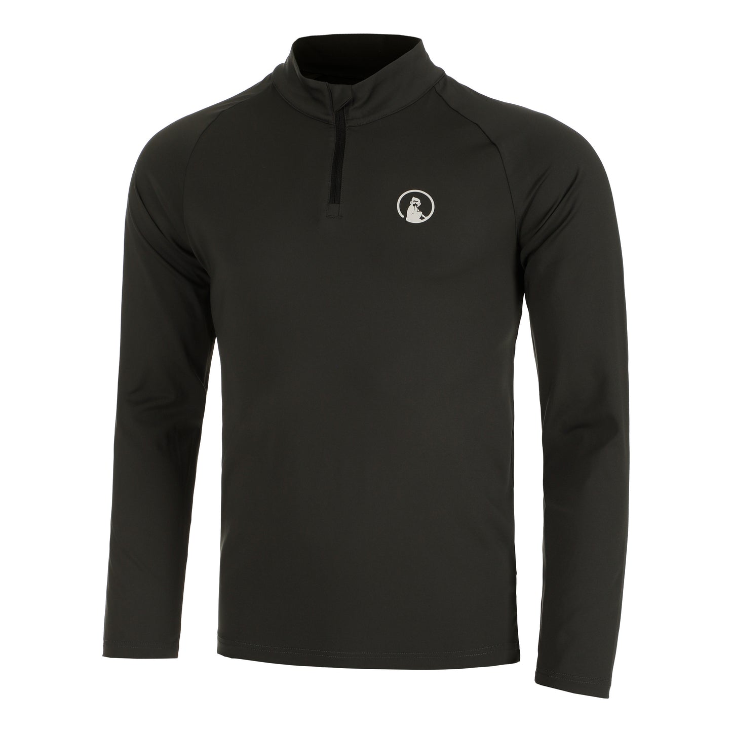 Quiet Please Big Serve 1/4 Zip Camiseta de manga larga Hombres - gris oscuro,
