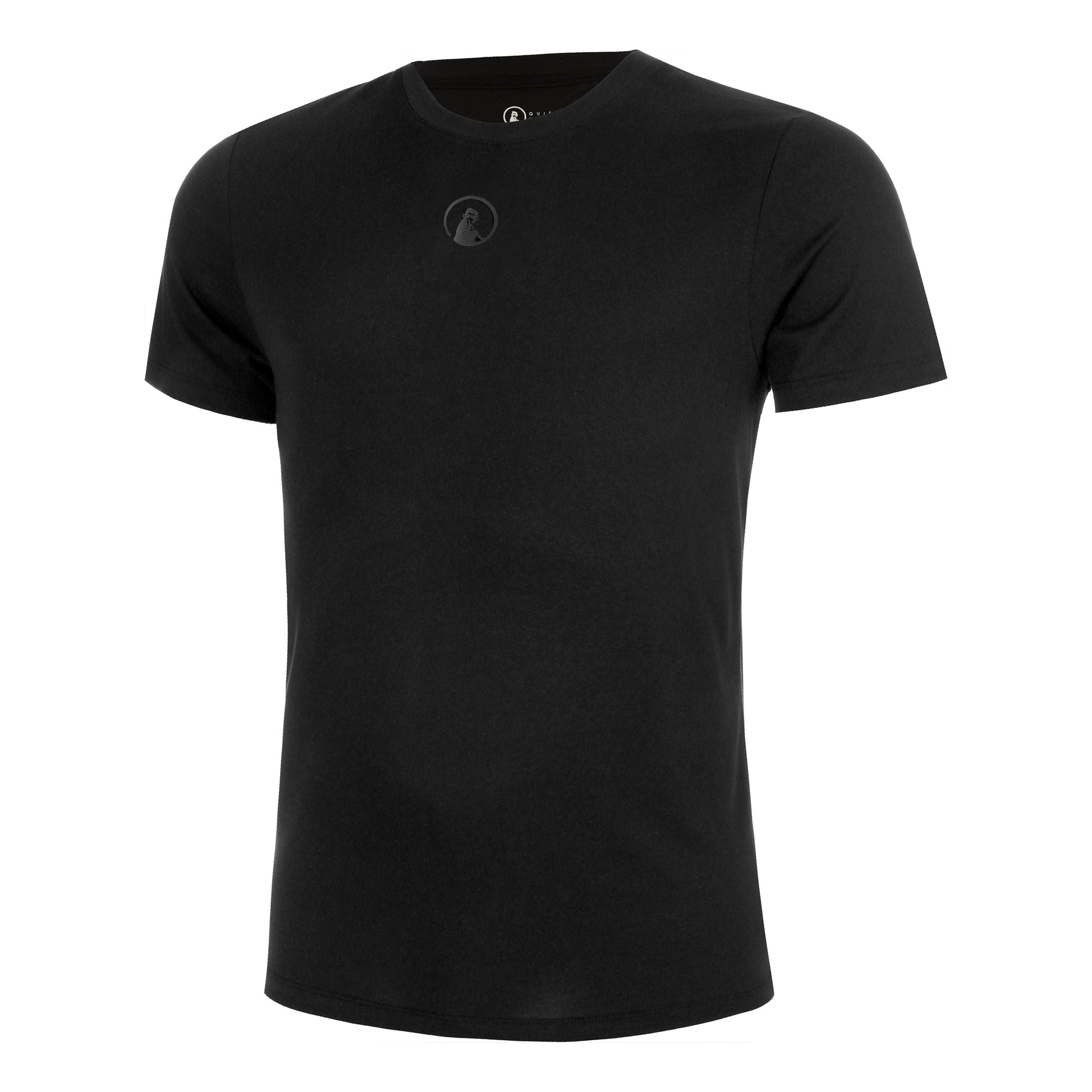 Quiet Please Tonal Core Camiseta De Manga Corta Hombres-Negro