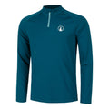Create Big Serve 1/4 Zip Camiseta De Manga Larga Hombres-Color Petróleo,Blanco