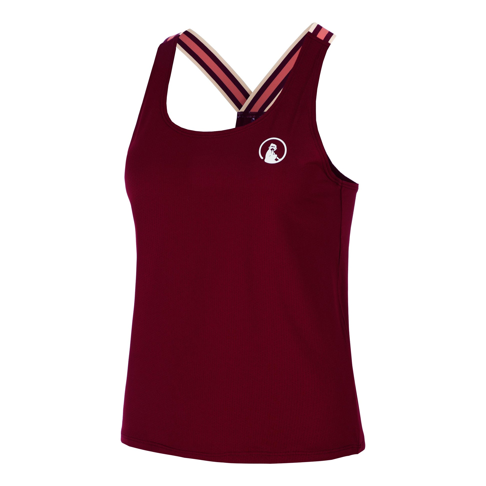 Quiet Please Endlessly Serve & Volley 2.0 Camiseta De Tirantes Mujeres-Rojo Vino,Multicolor