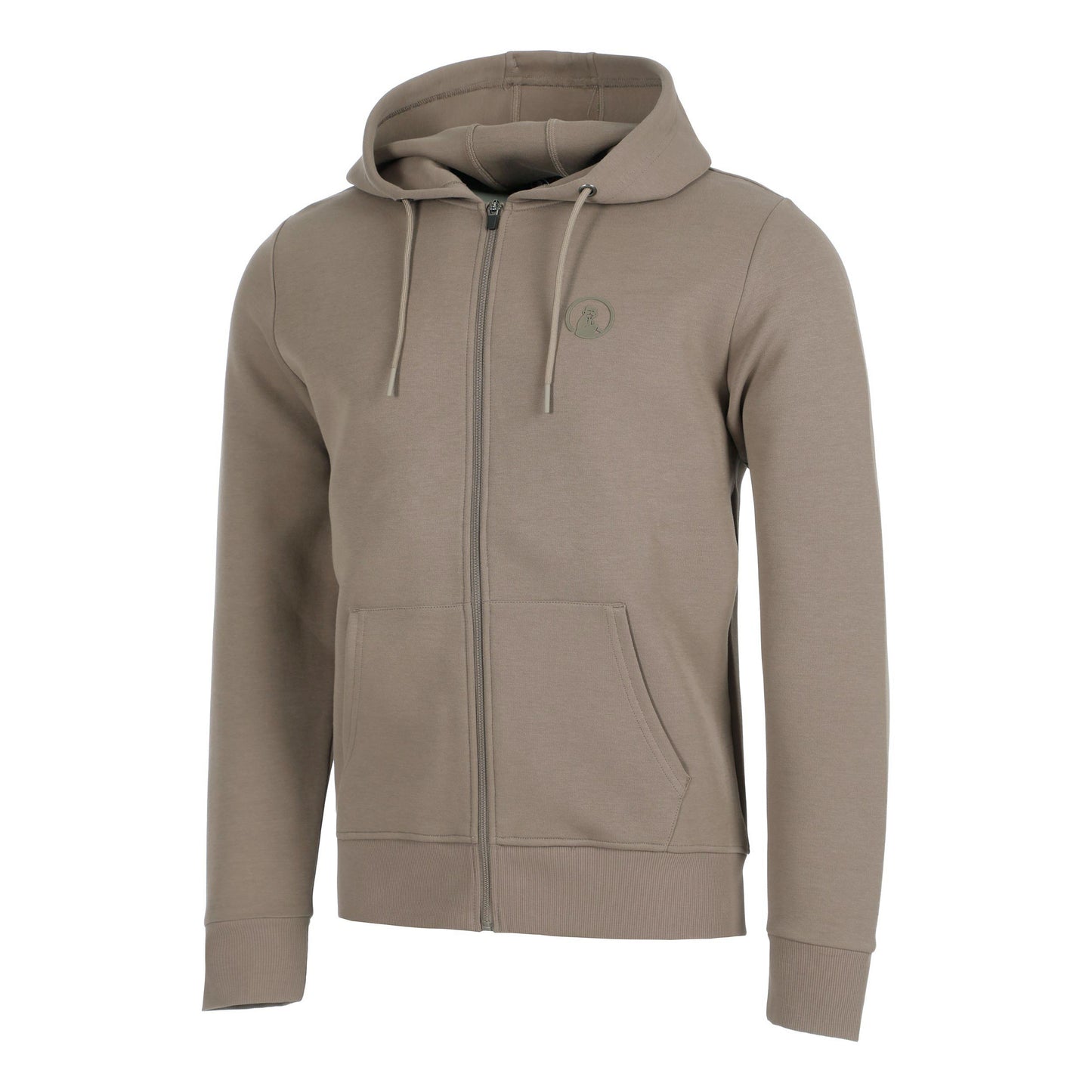 Quiet Please Tonal Core Zip Sudadera con cremallera Hombres - gris, marrón