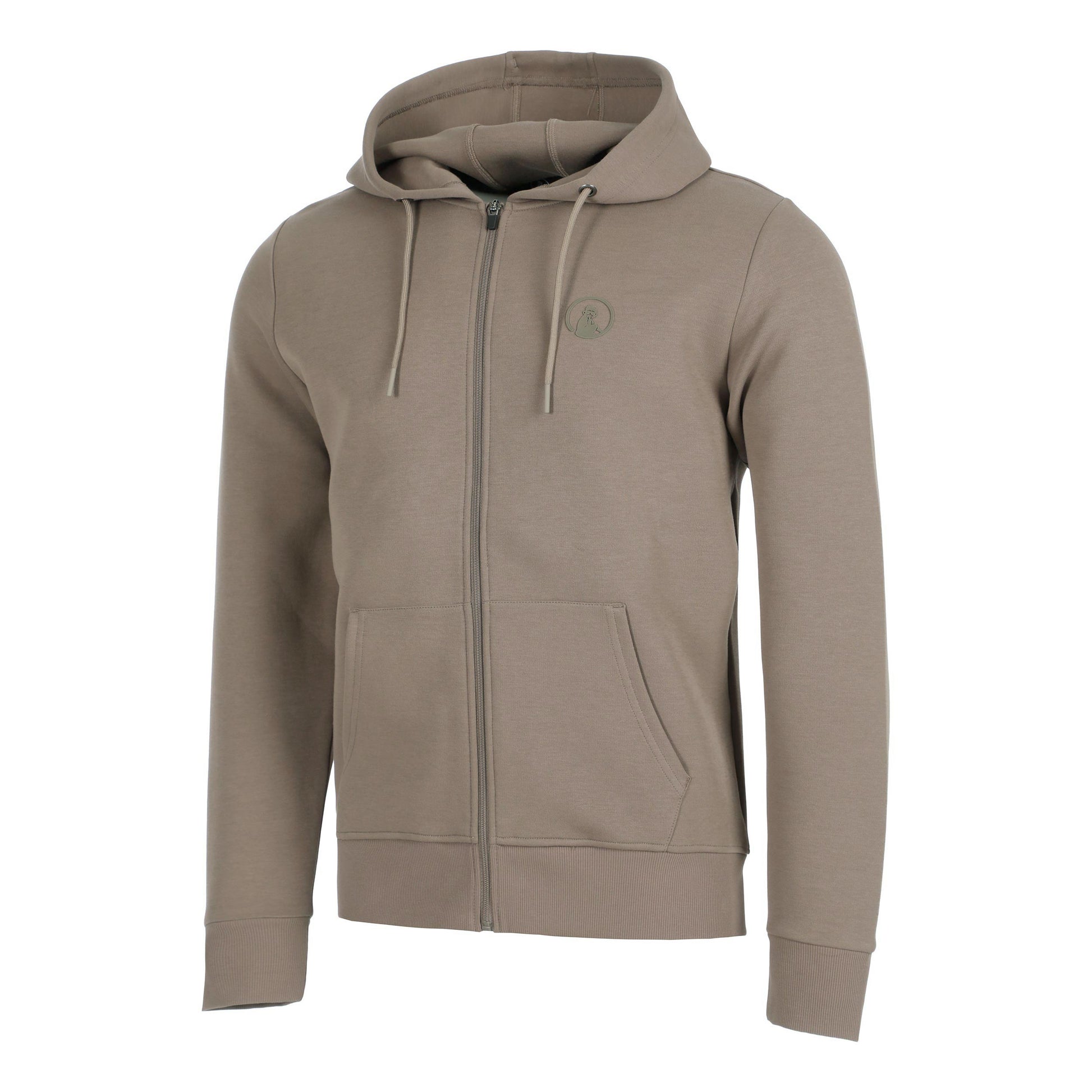 Quiet Please Tonal Core Zip Sudadera con cremallera Hombres - gris, marrón